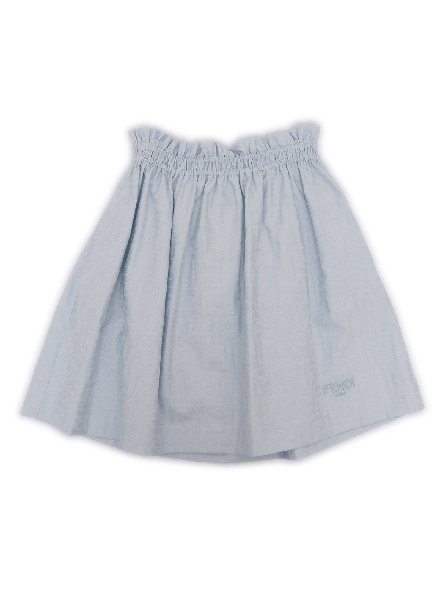 FF COTTON SKIRT Blue Embroidery Polyester