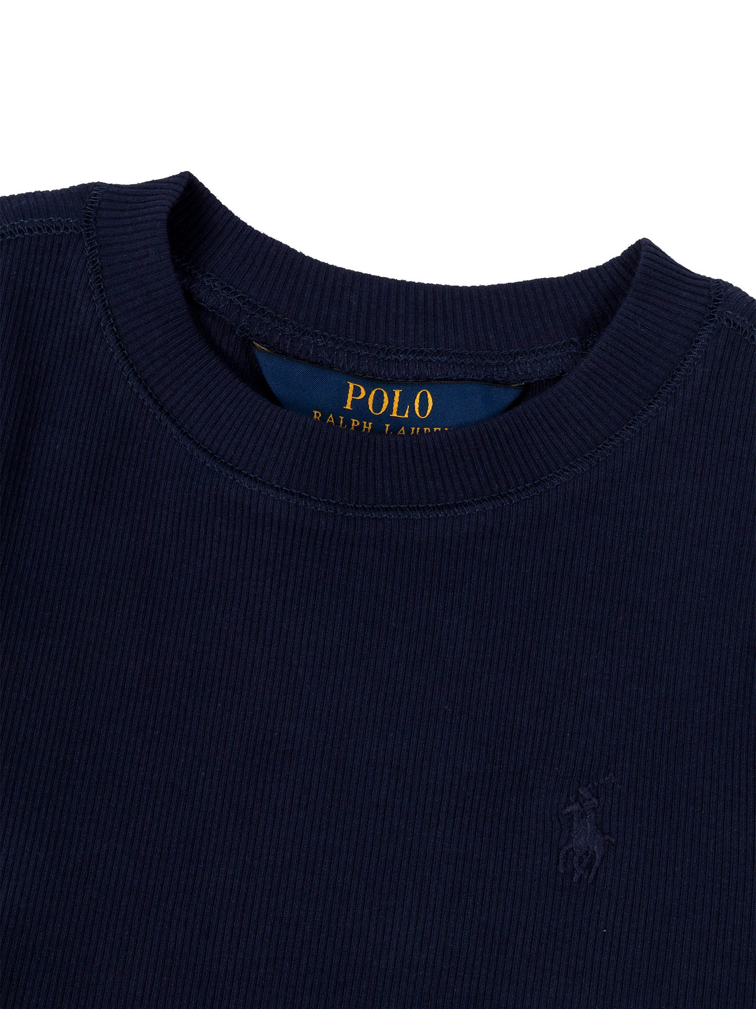 KNIT-T-SHIRT Blue Cotton Elastane Short Sleeves T-shirt
