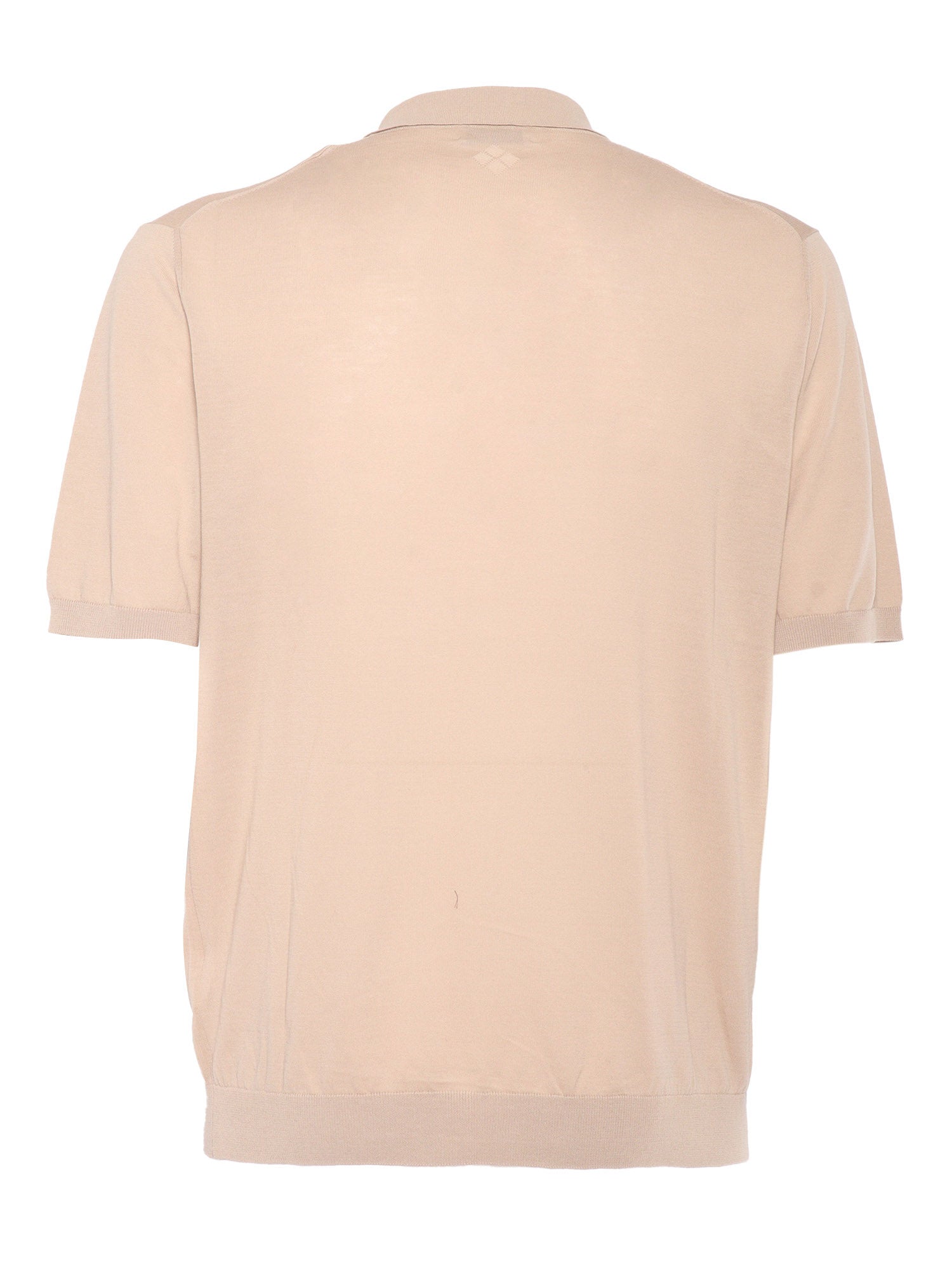 SHORT SLEEVES POLO Beige Cotton Shirt