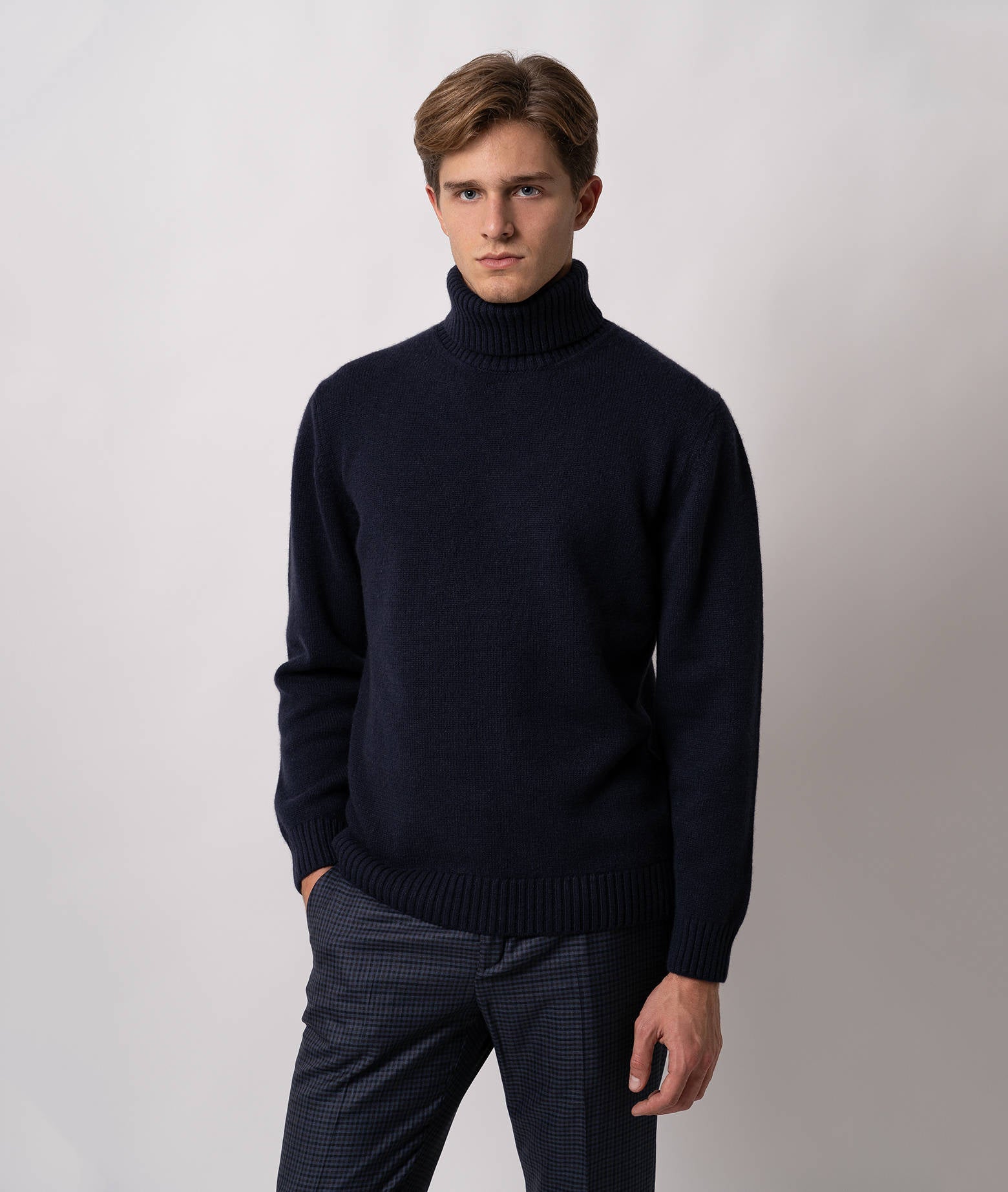 Turtleneck Cashmere Sweater Winnipeg Midnightblue Knitwear