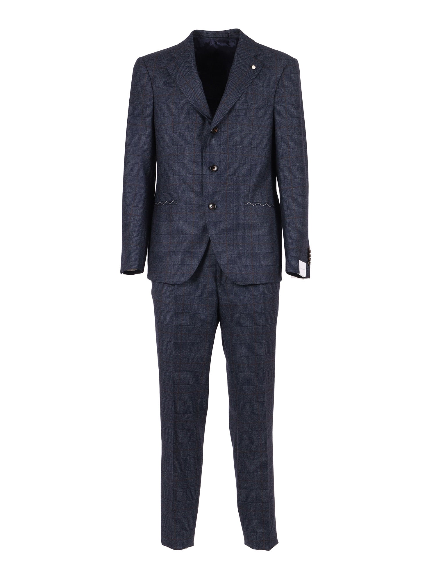 Suit Blue Virgin Wool Single Breasted Dress