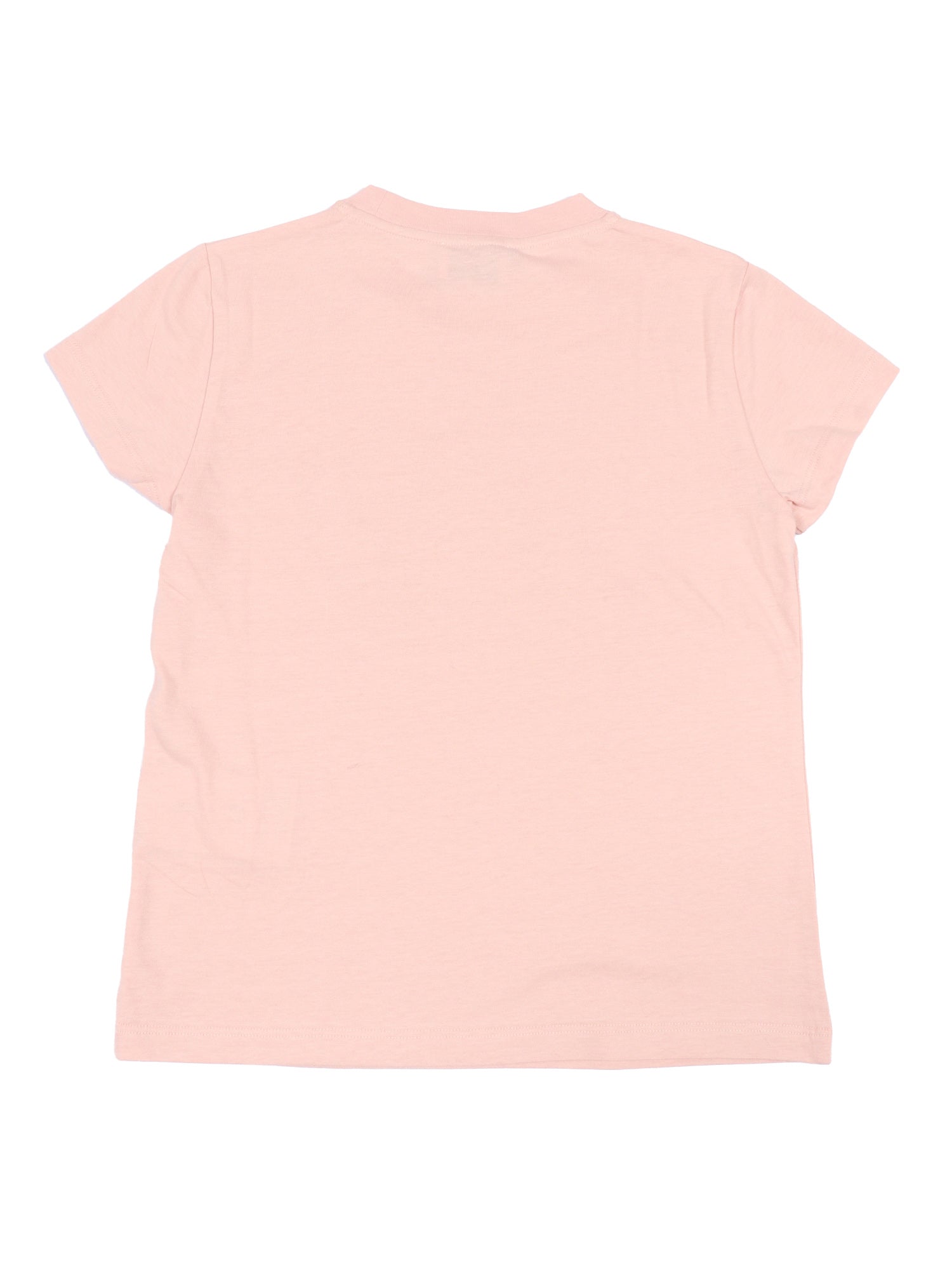 Star Girls T-Shirt S-S Logo Tonal Print Pink Cotton Rib Short Sleeves