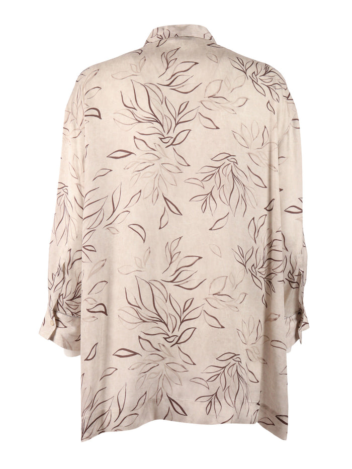 BLOUSE Beige Viscose Shirt