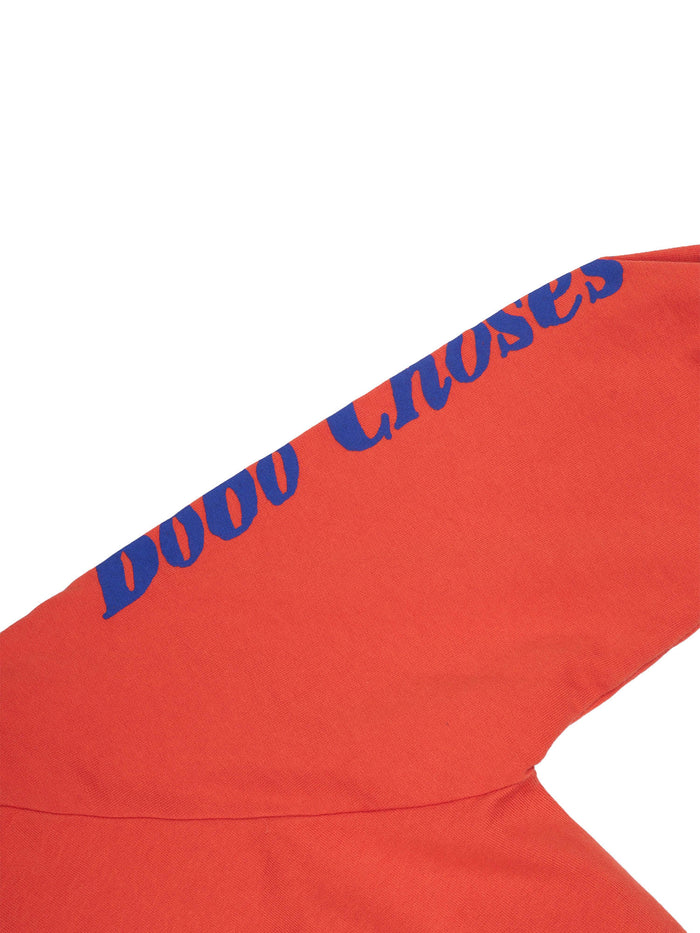 Bobo Choses Zipped Hoodie Orange Organic Cotton Sweatshirt