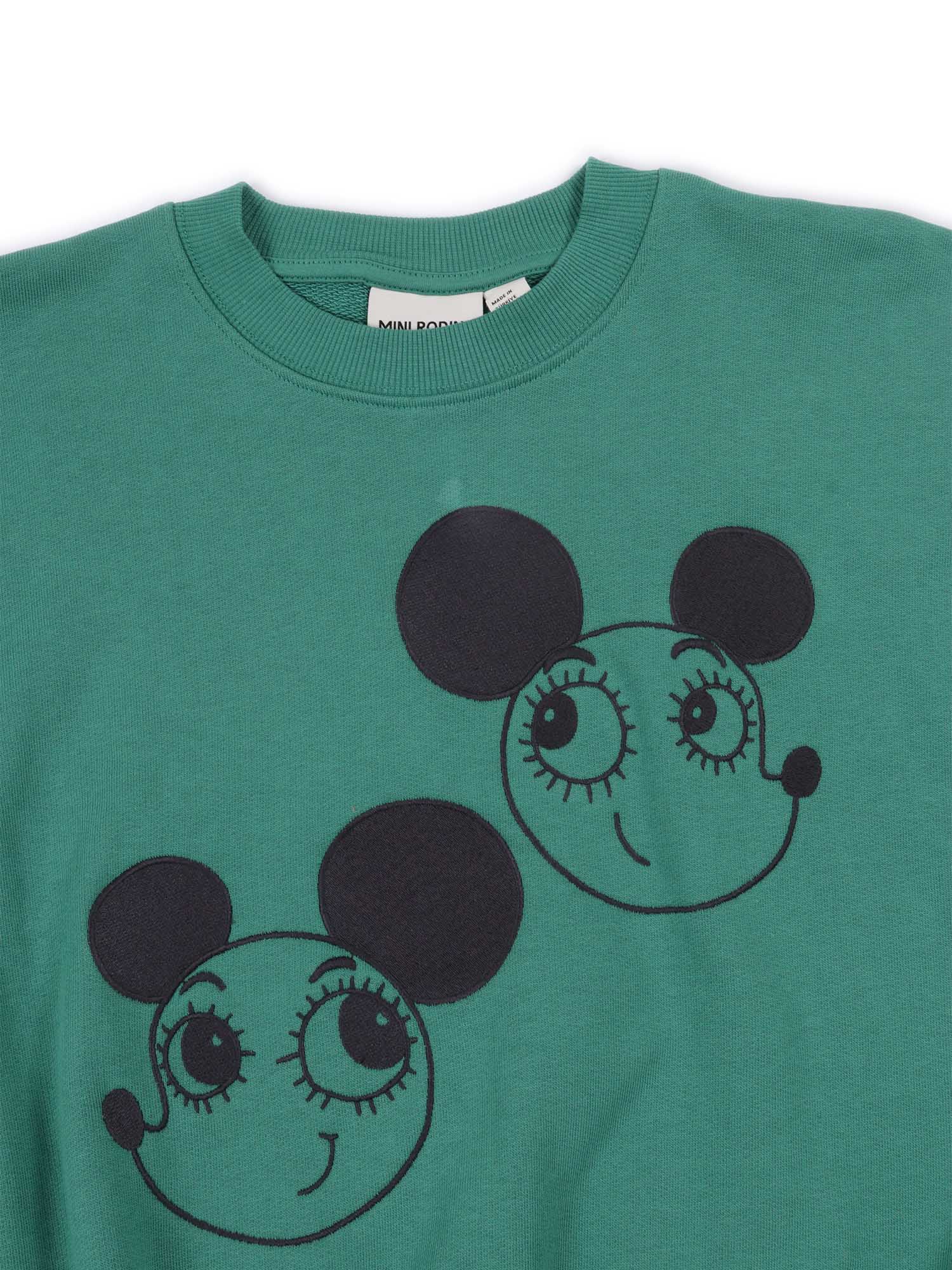 Ritzratz Emb Sweatshirt Green Organic Cotton