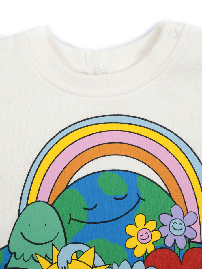 Sweatshirt White Cotton