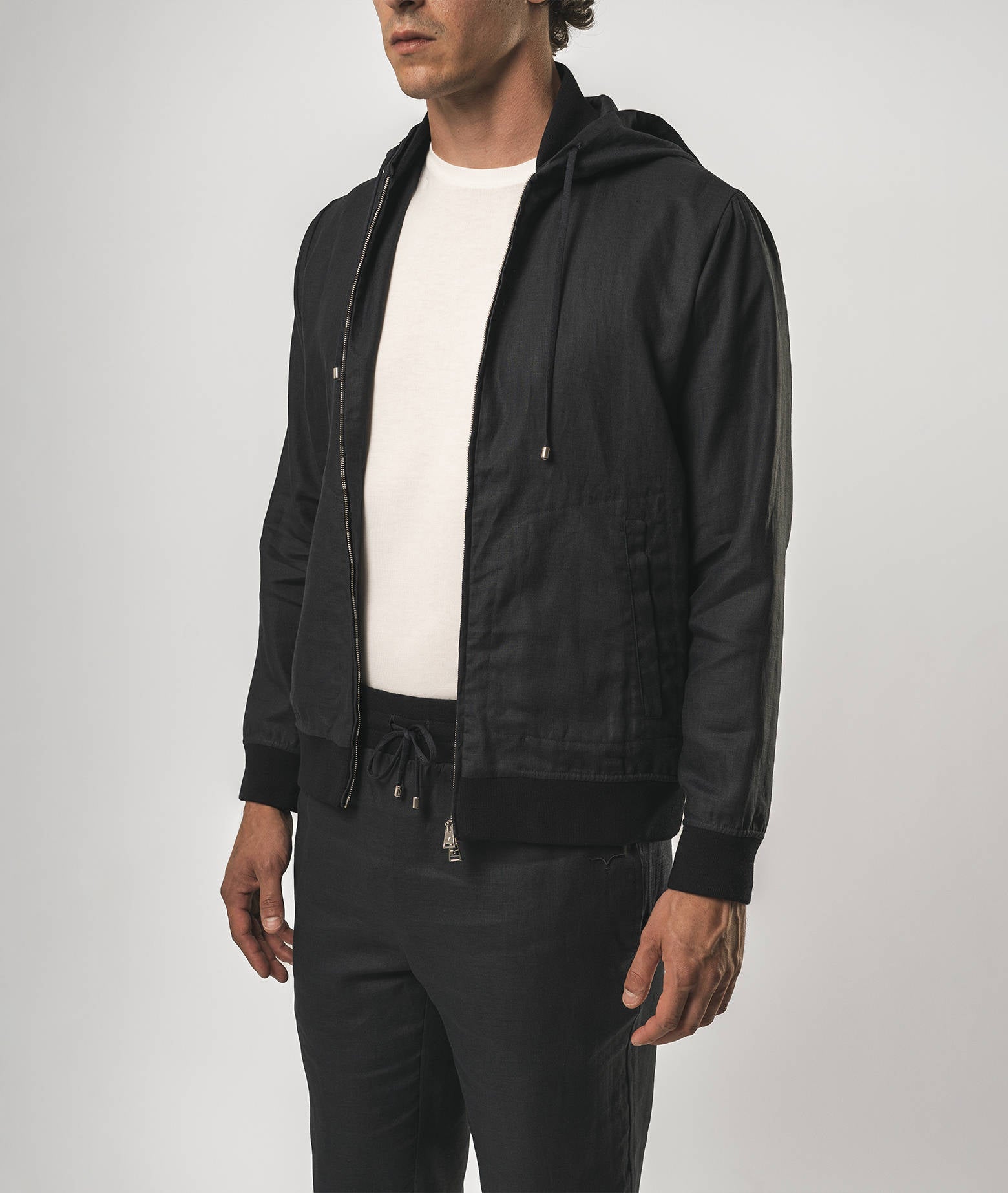 Linen Hoodie Korfu Olive Sportwear Blouson
