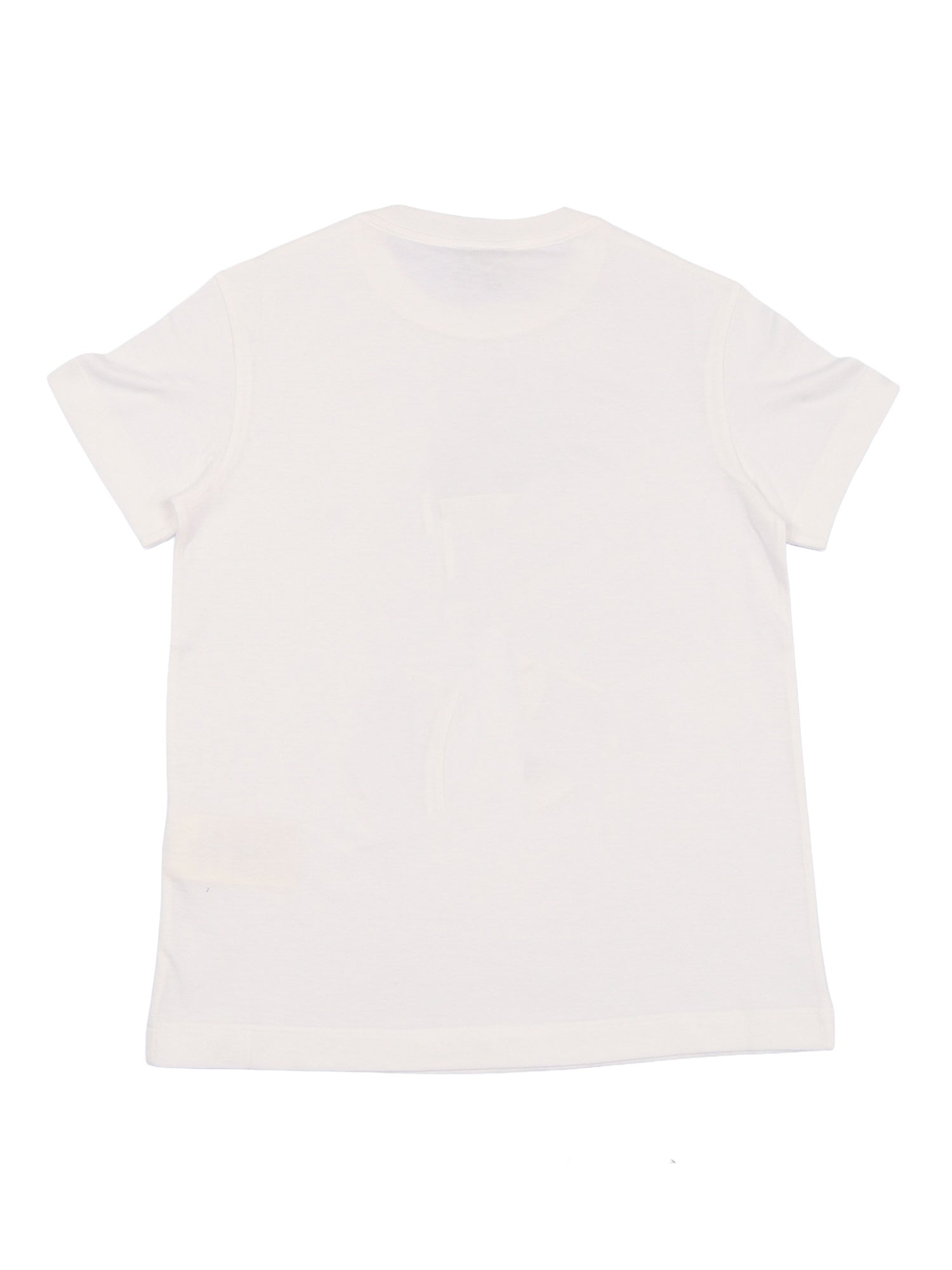 JERSEY T-SHIRT White Cotton Embroidery Polyester Short Sleeves