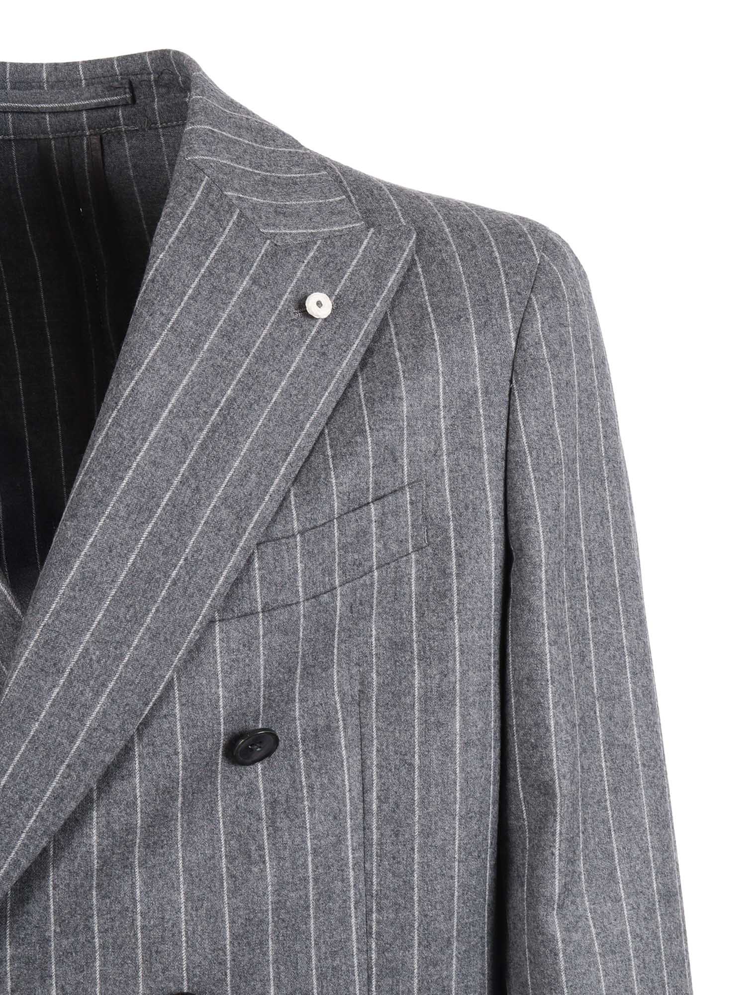 Suit Grey Virgin Wool Single Breasted Dress