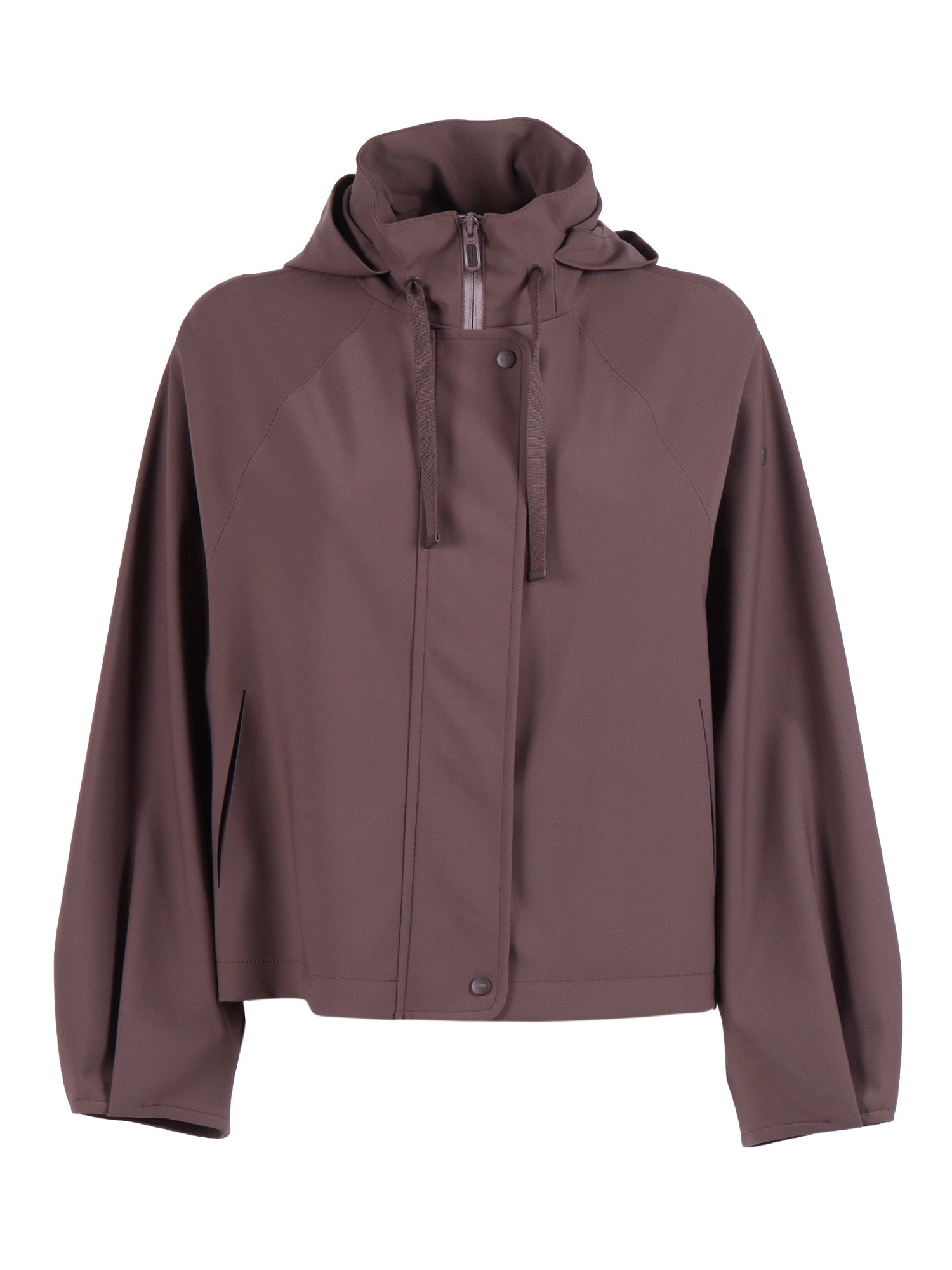 WOMENS JACKET Brown Polyamide Elastane