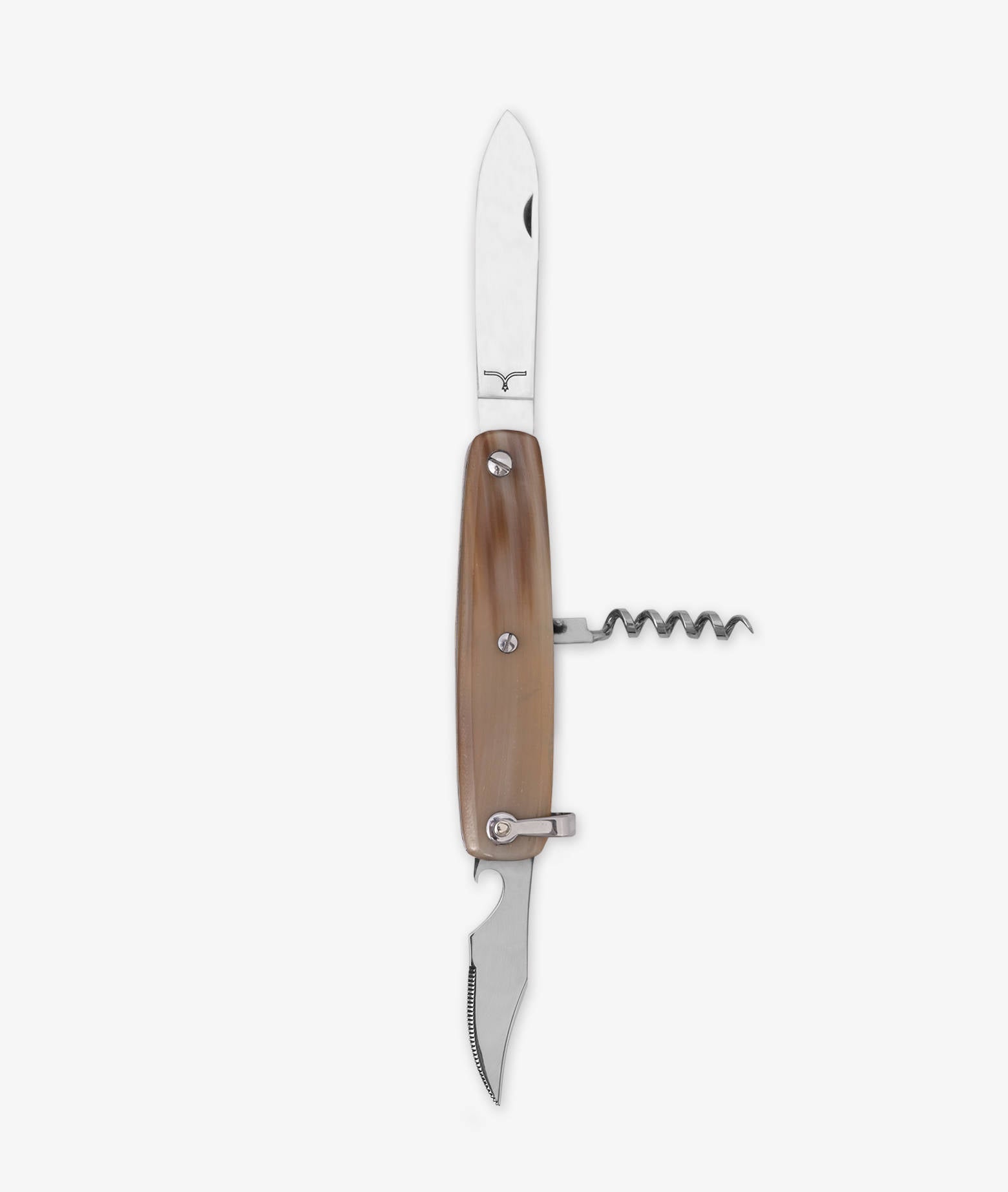 Blonde Ox Horn Canif 3 Tools Beige Collectors Knives