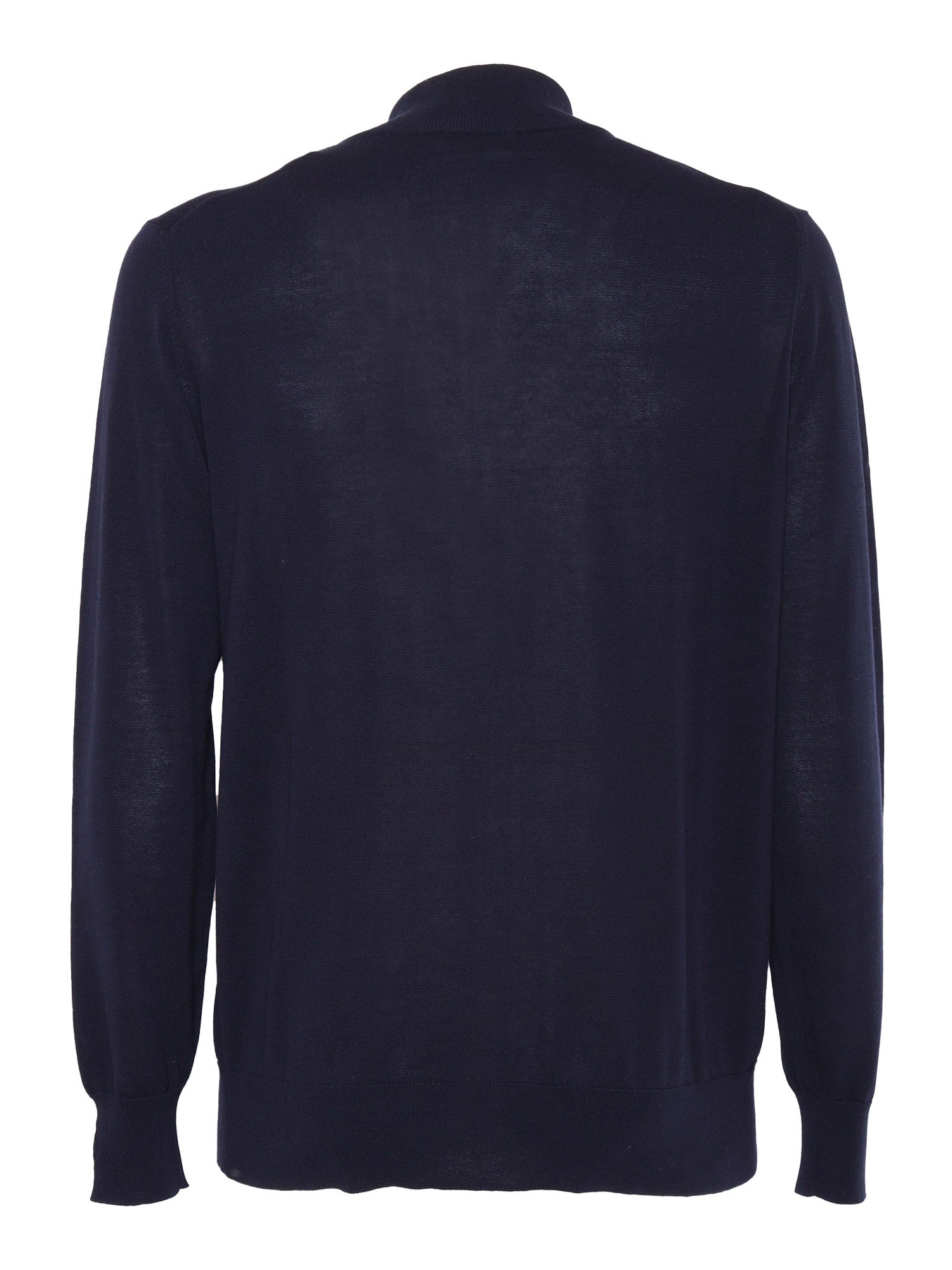 ZIPPED CARDIGAN Blue Cotton