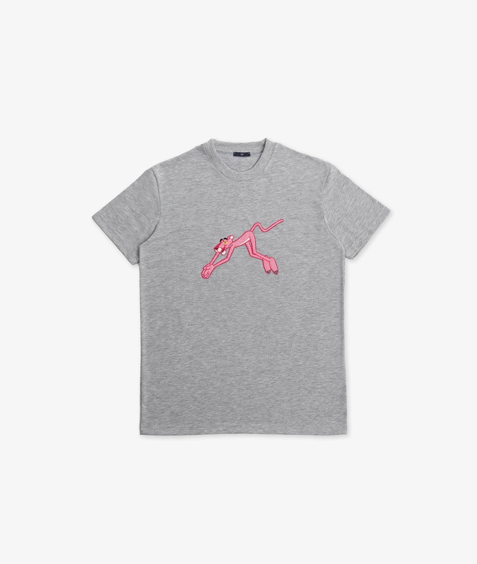 T-Shirt Pink Panther Lightgrey Round Neck