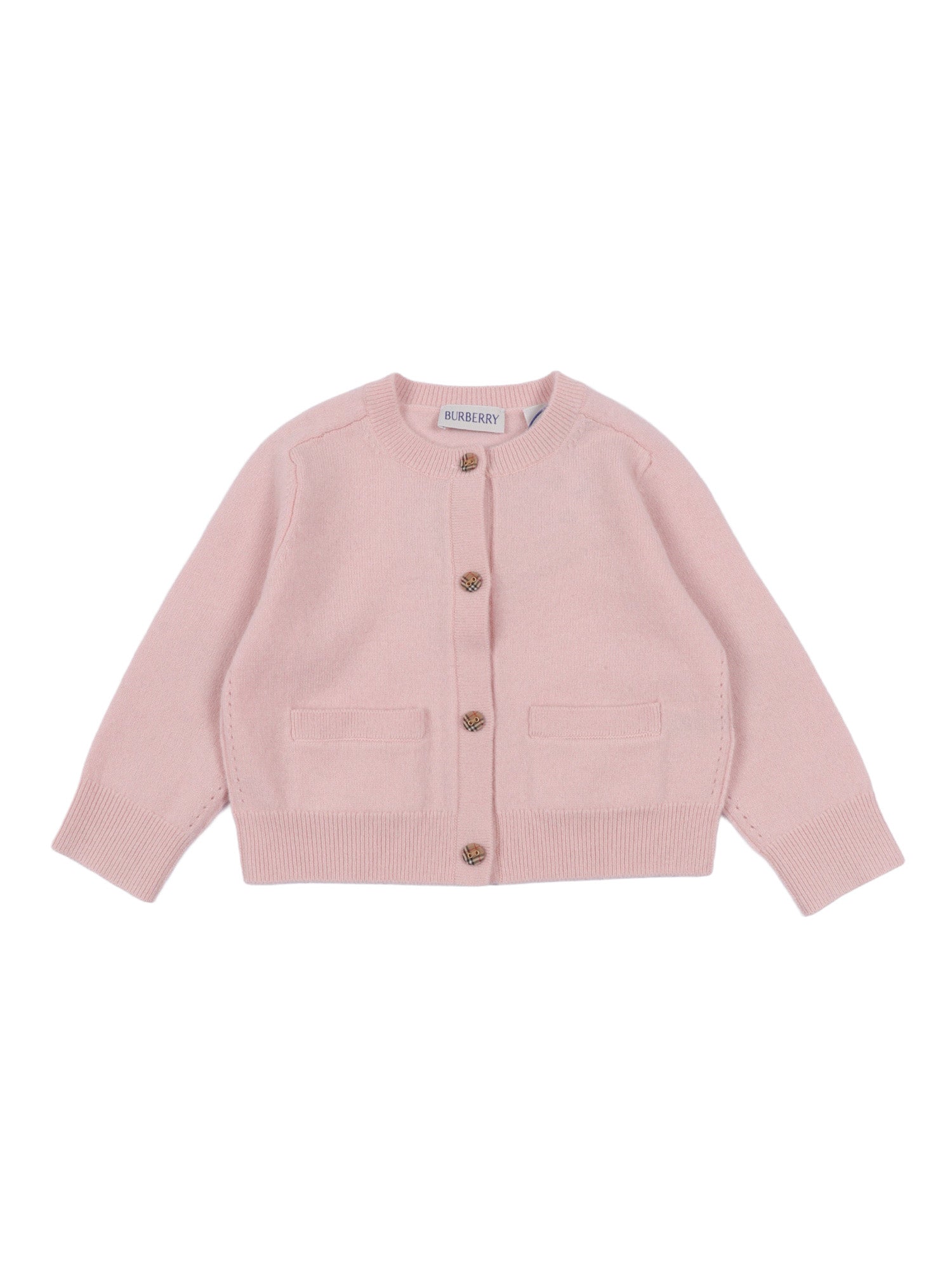 INF GIRL CARDIGANS Pink Wool Cashmere Cardigan