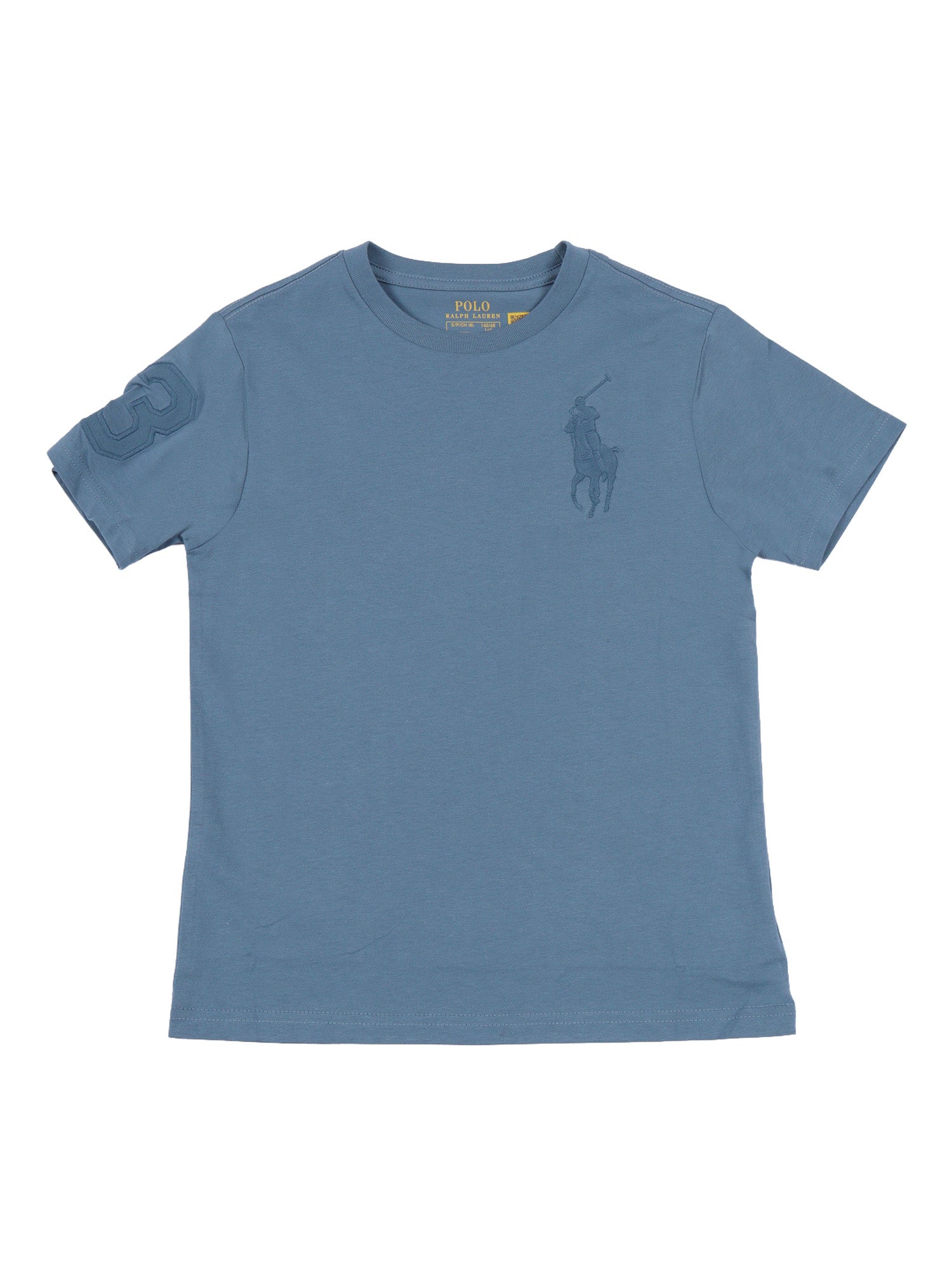 SS CN-TOPS-T-SHIRT Blue Cotton Short Sleeves T-shirt