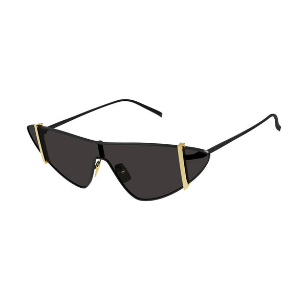Saint Laurent Sunglasses Shield Full Rim, Black Frame And Lens Sl536001