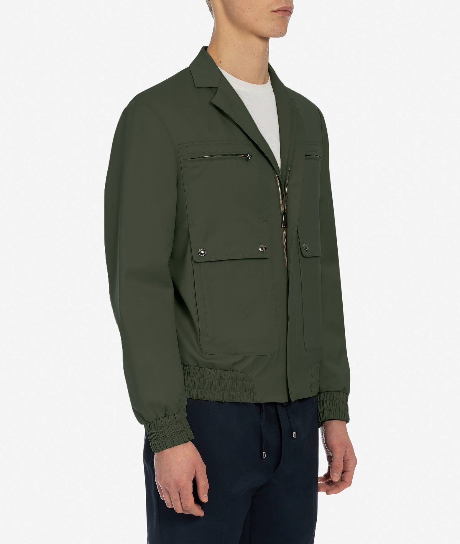 Wool Jacket Croker Olive Sportwear Blouson