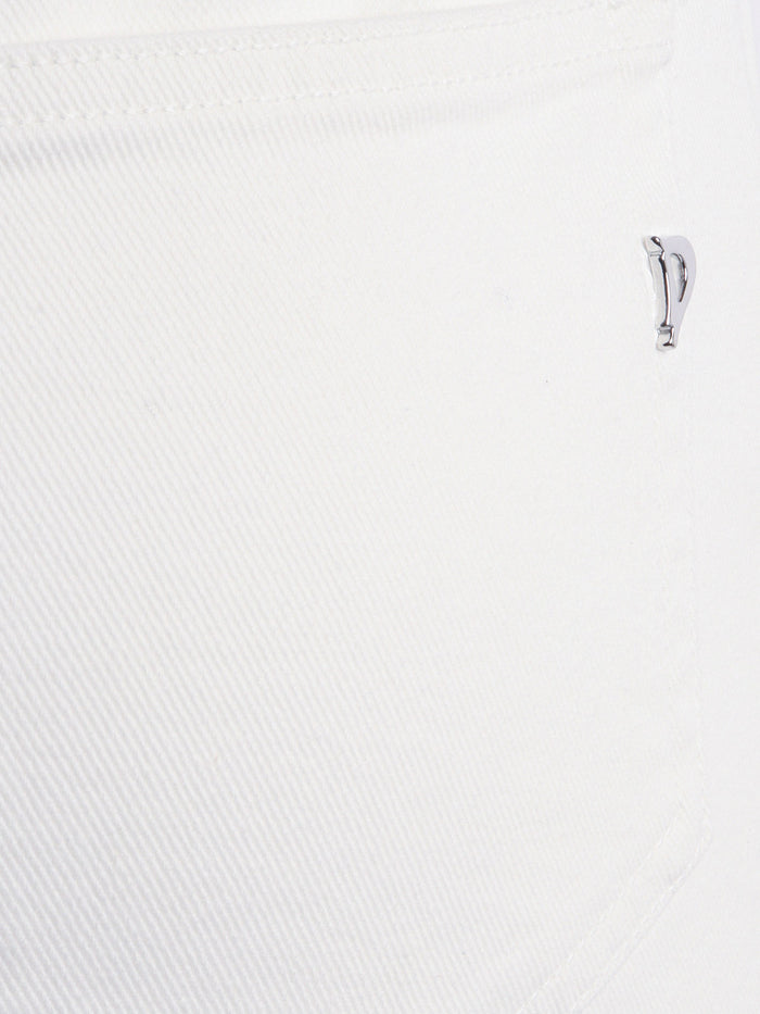 SKIRT White Cotton Elastane