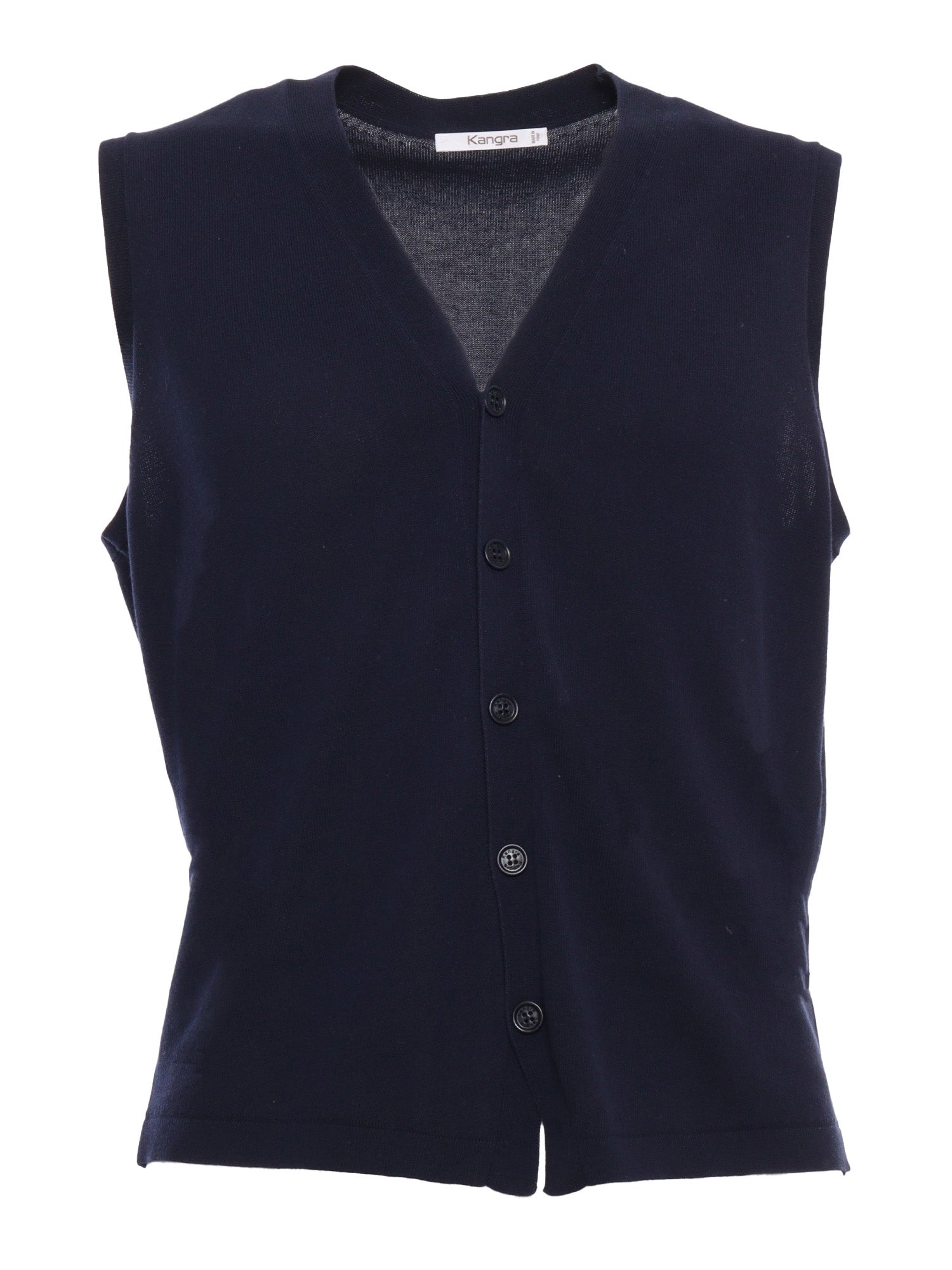 Blue knitted vest Cotton