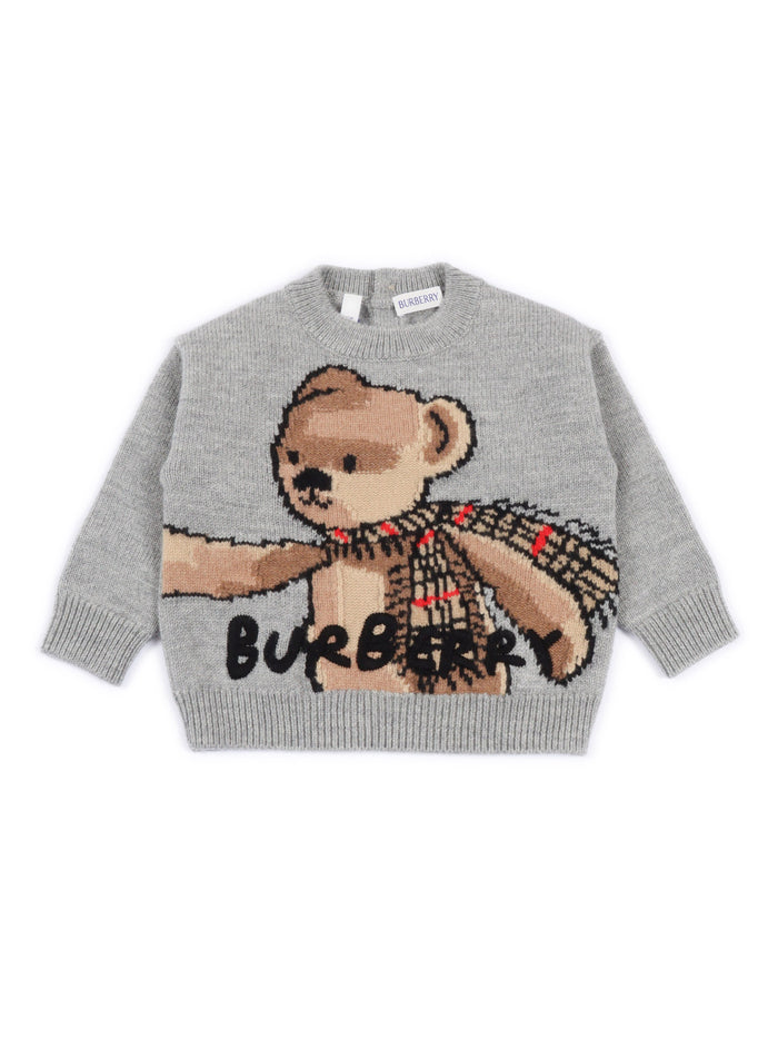 Inf Boy Knits Grey Wool Crewneck