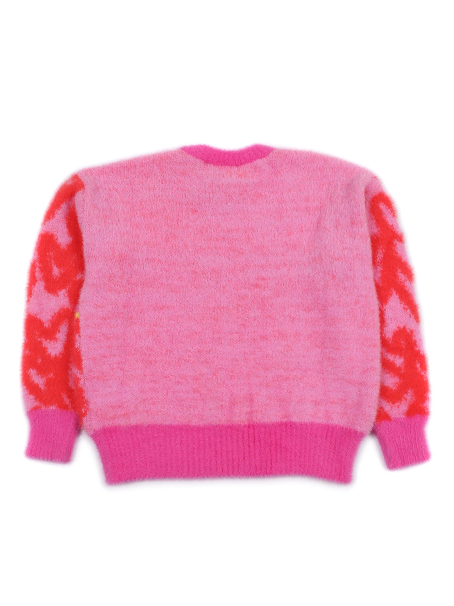 Pa Spray Hearts Knit Crew Rose Pink - L Polyamide Sweatshirt