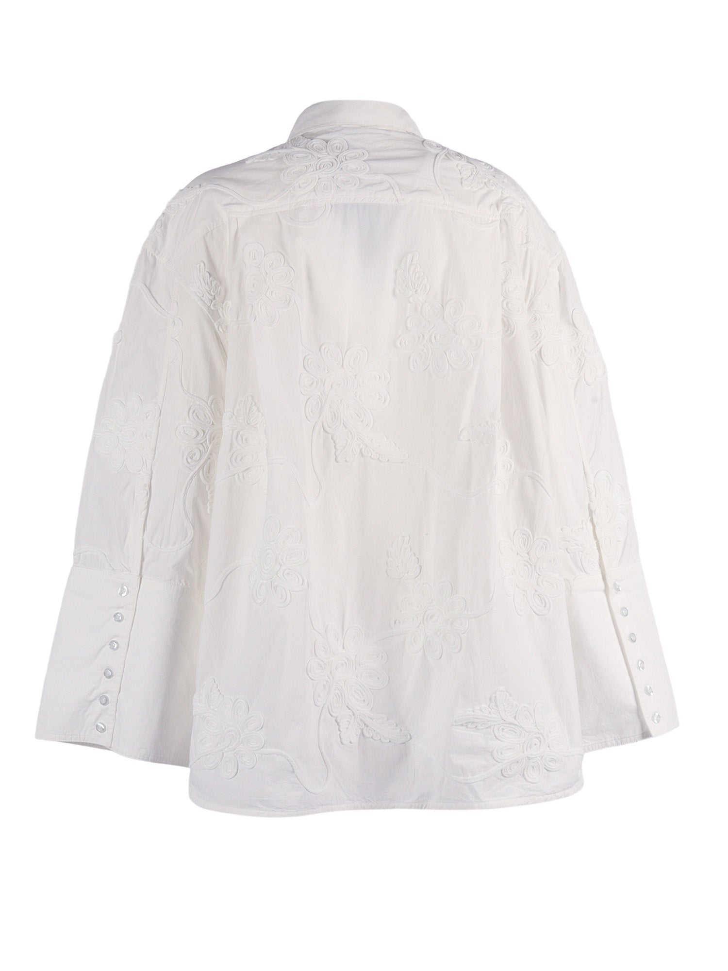 Lipy Flower Shirt White Cotton (organic) Long Sleeves T-shirt