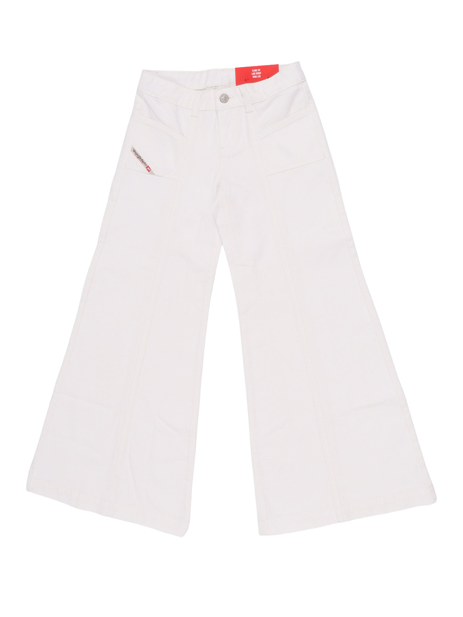 5 pockets White Cotton Jean
