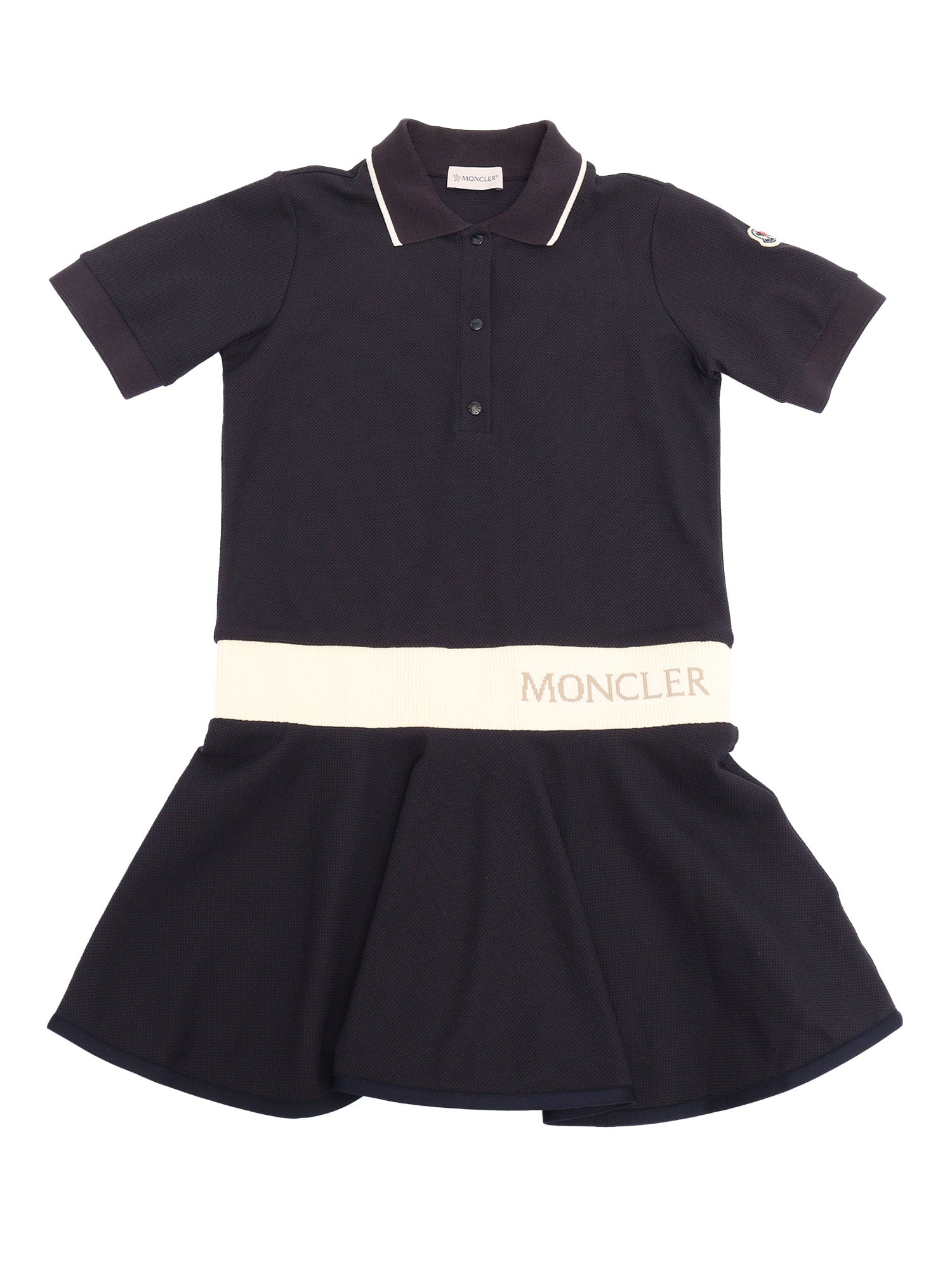 DRESS Blue Cotton Polyamide Elastane