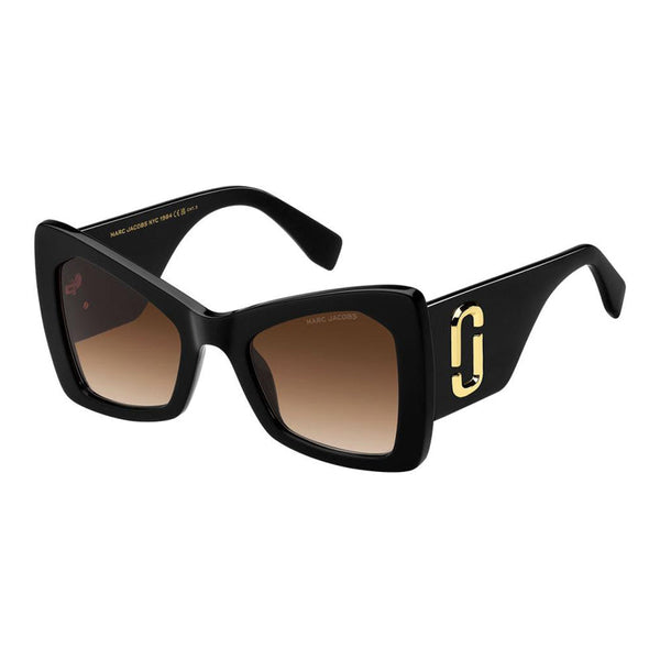 Marc Jacobs Sunglasses Cat Eye Full Rim, Black Frame And Brown Gradient Lens Marc761-S0807ha