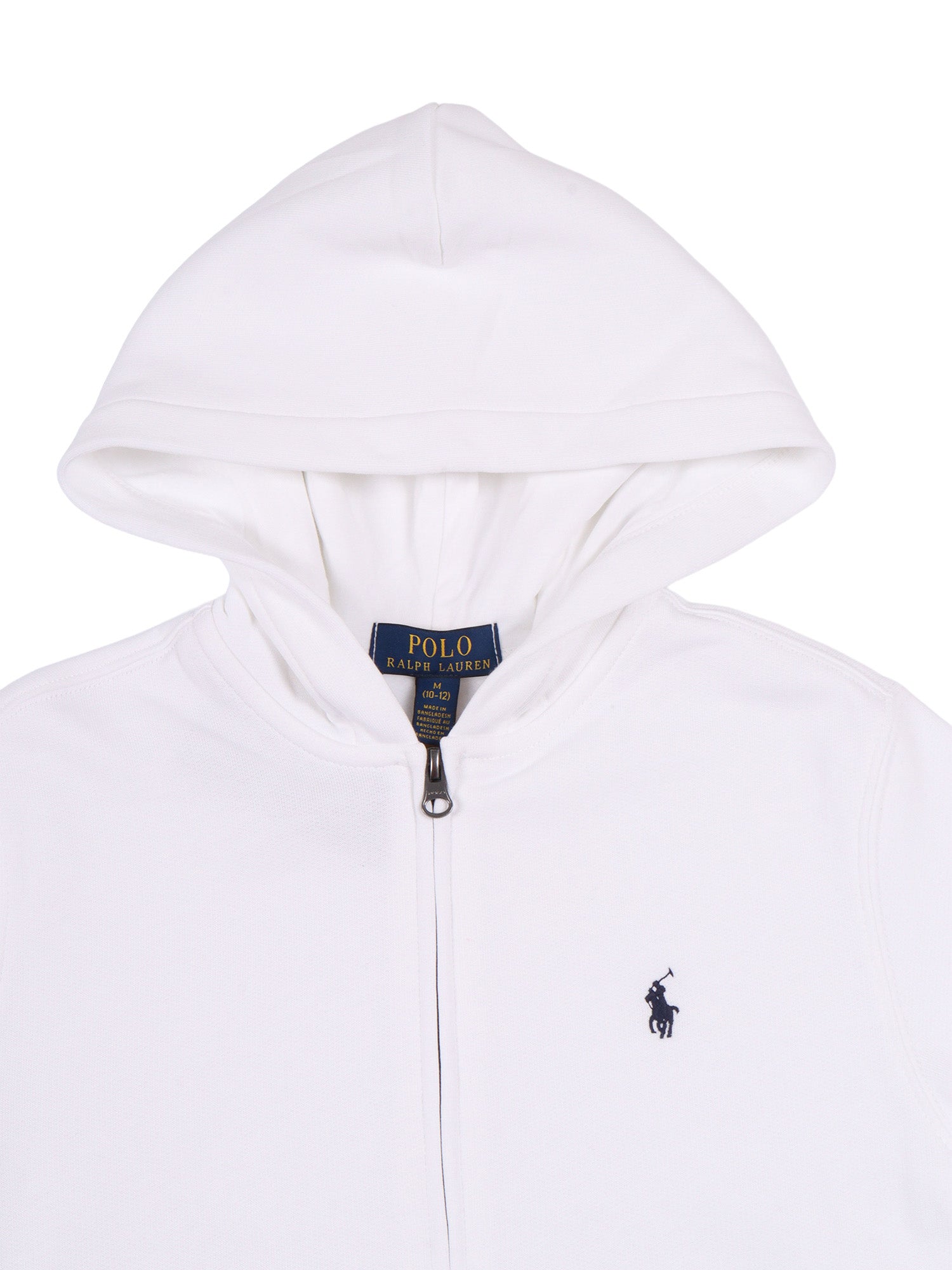 Ls Fz Hood-Tops-Knit White Cotton Polyester Sweatshirt