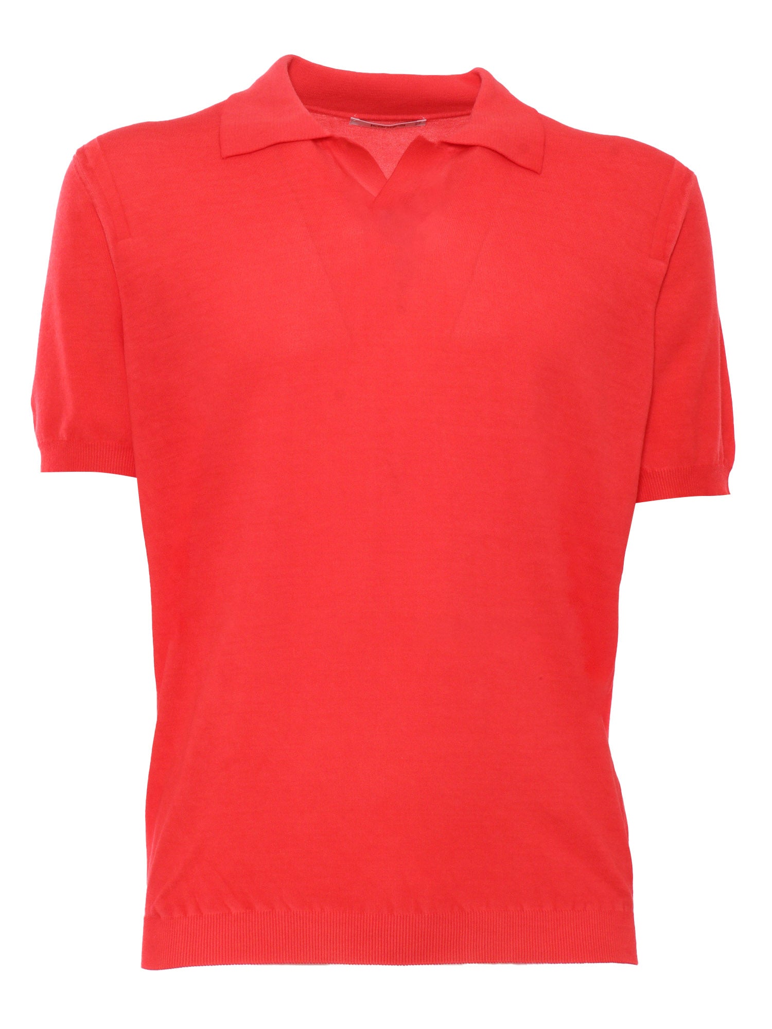 Red polo Cotton Shirt
