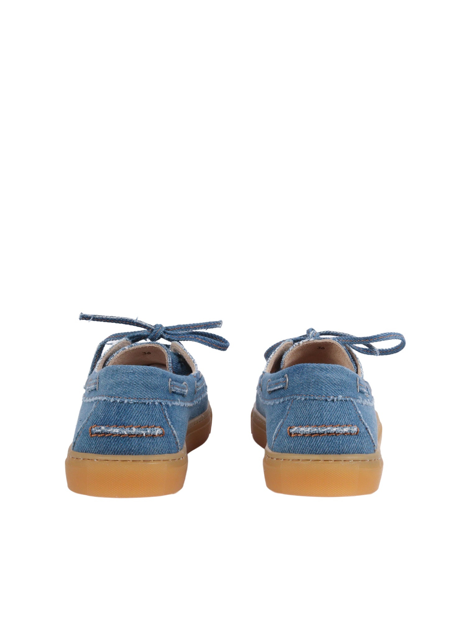 Woman Denim Loafer Light Blue Textile Fiber