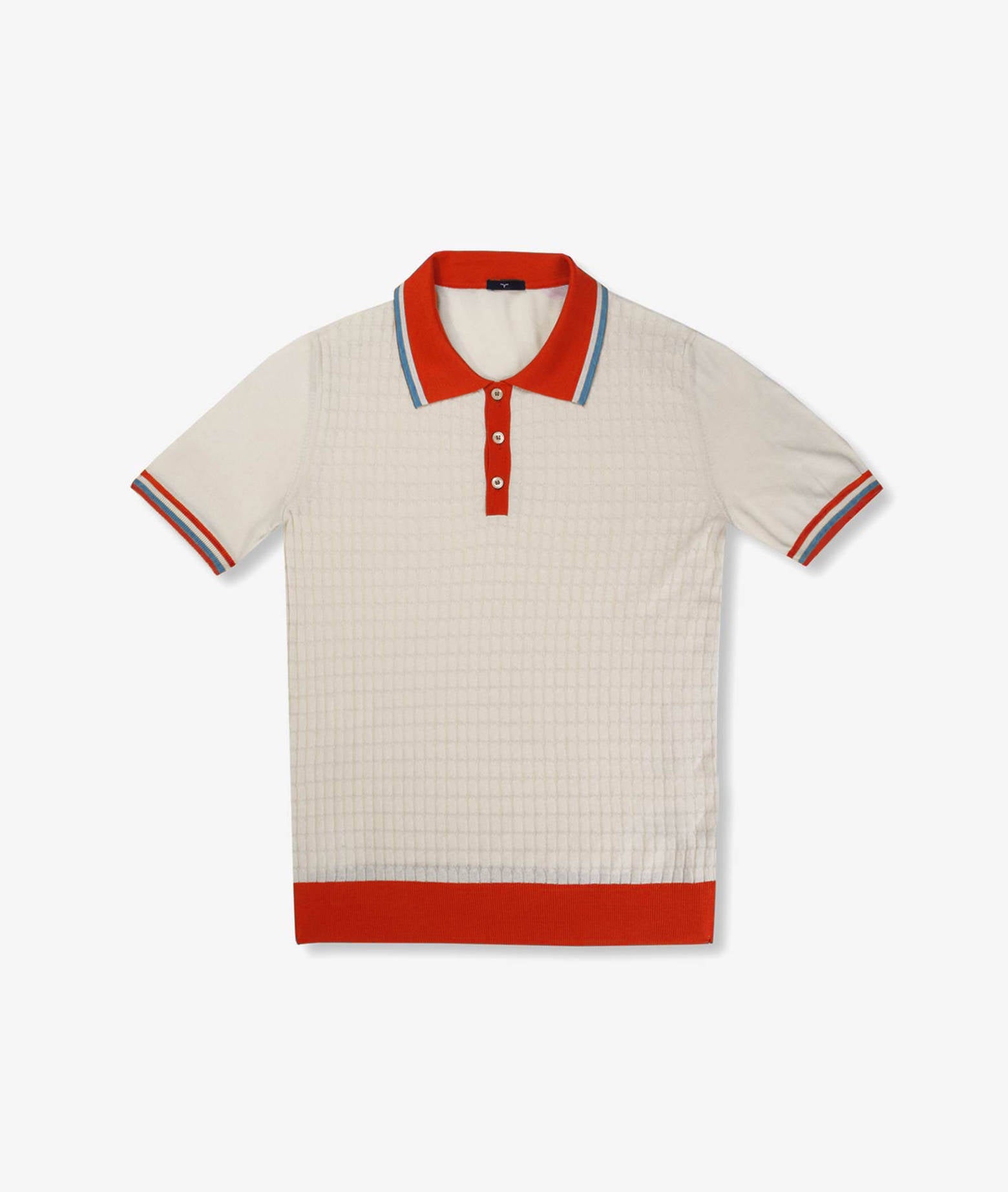 Silk Polo Positano Red Light Knitwear