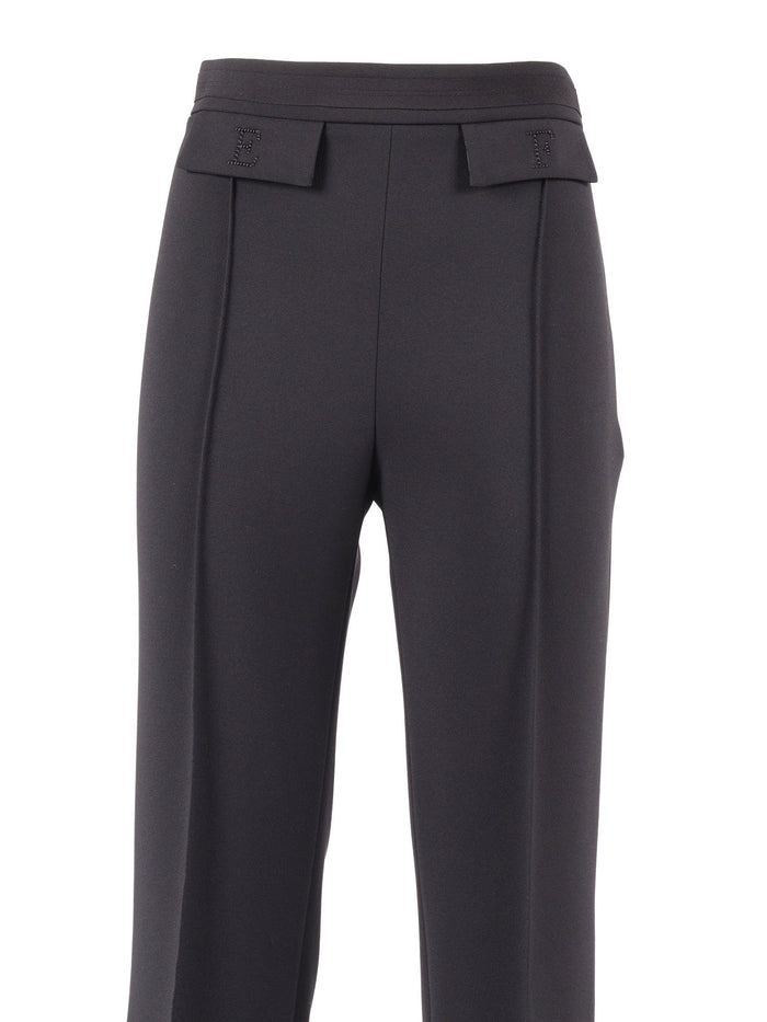 TROUSERS Black Polyester Elastane Pant