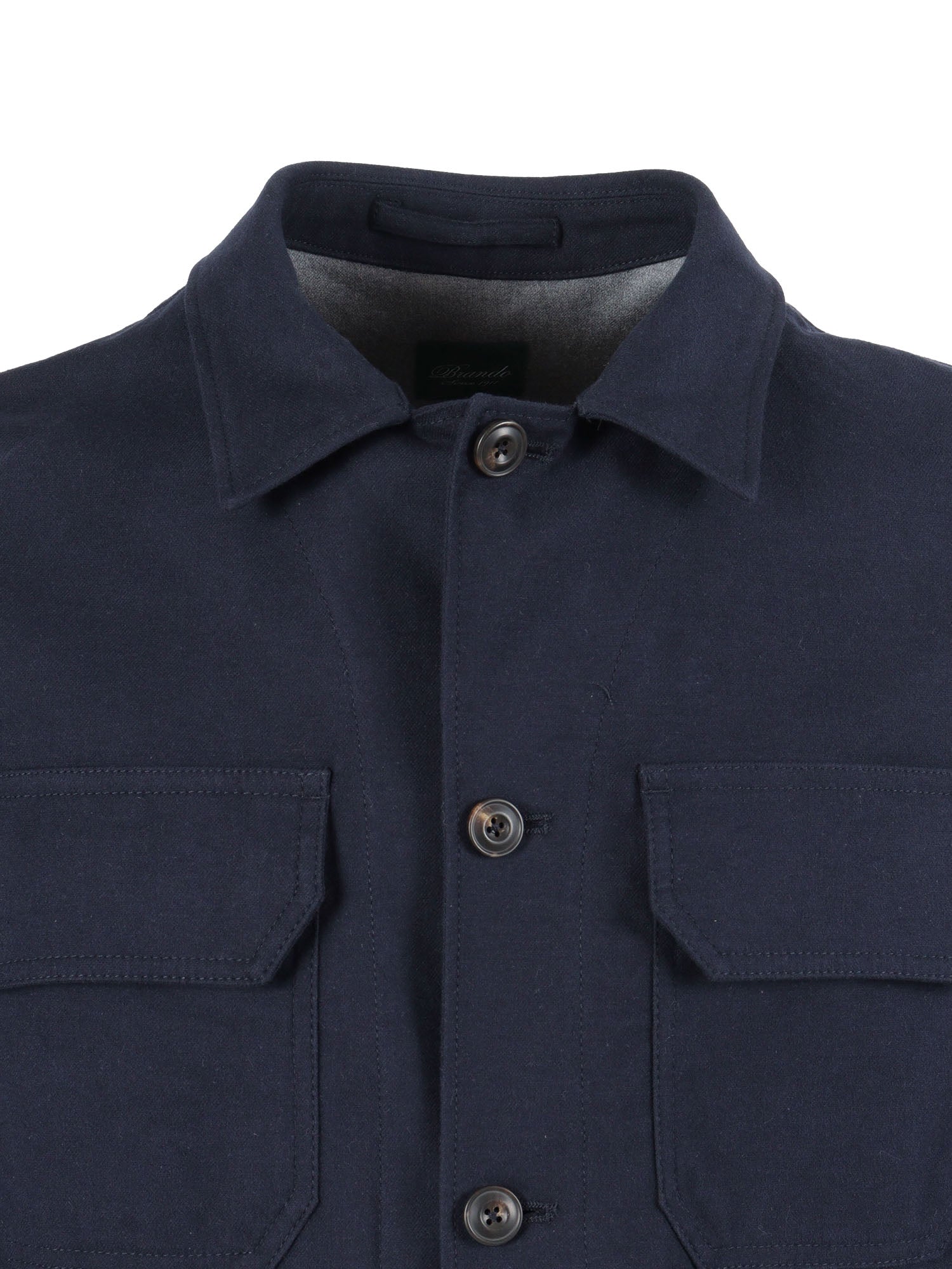 Jacket Blue Cotton Elastane Single Breasted