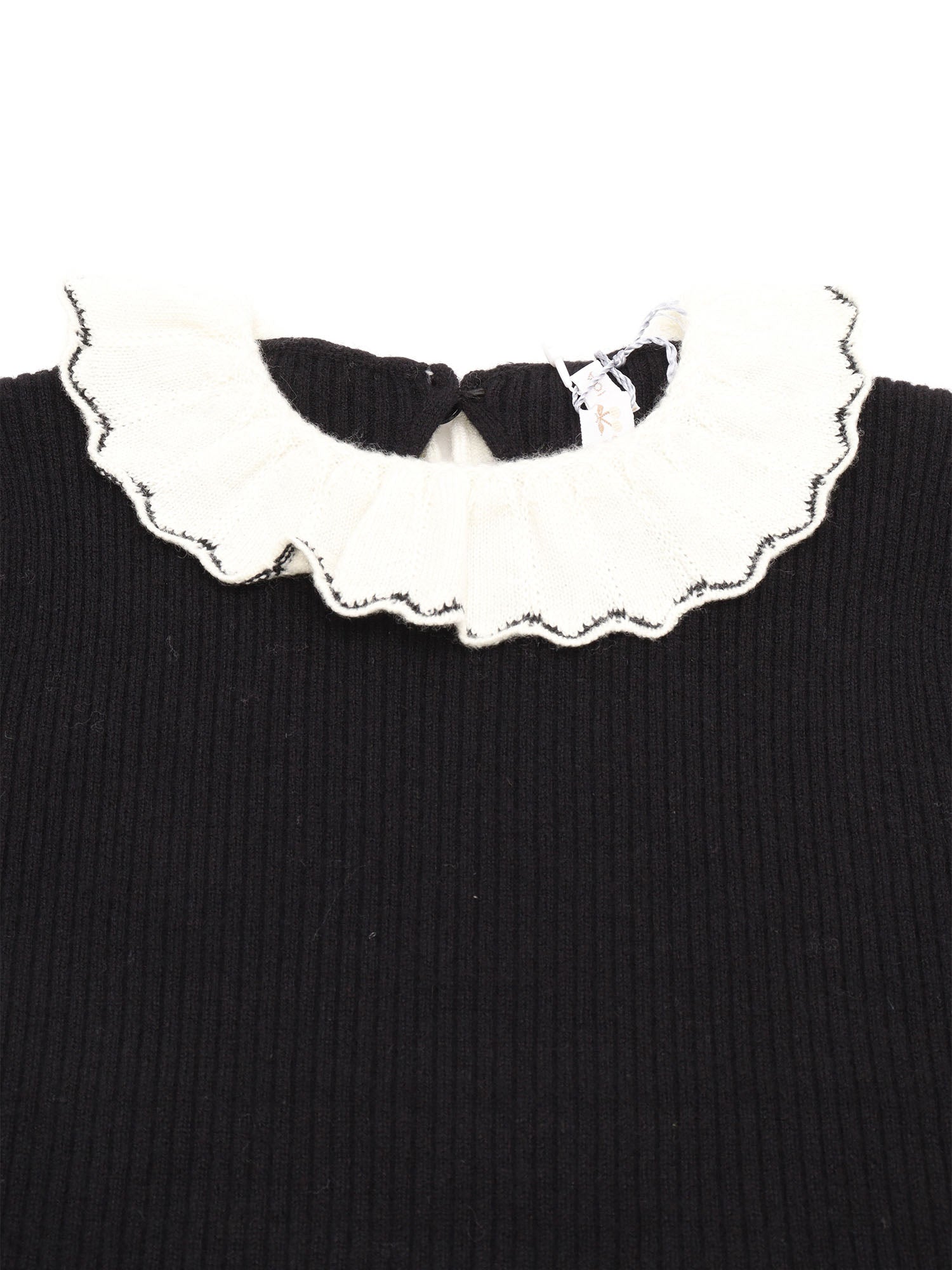 Genie Sweater Black Wool Crewneck