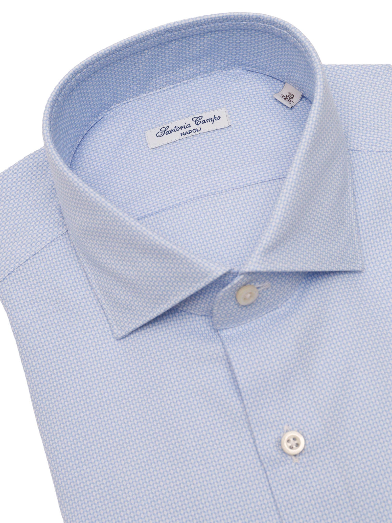 Mens Shirt Light Blue Cotton