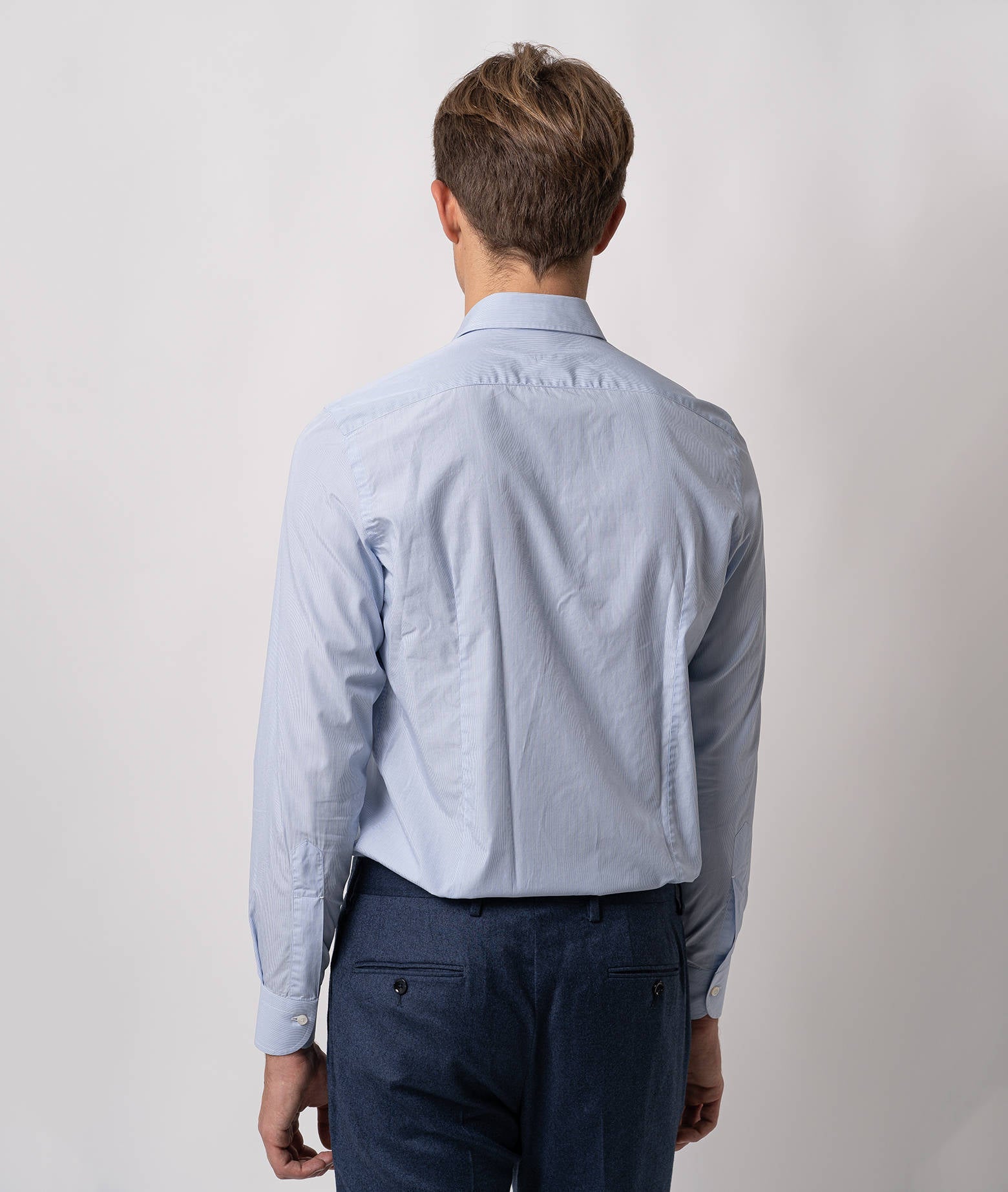 Tailored Cotton Shirt Mayfair Skyblue Hand Made