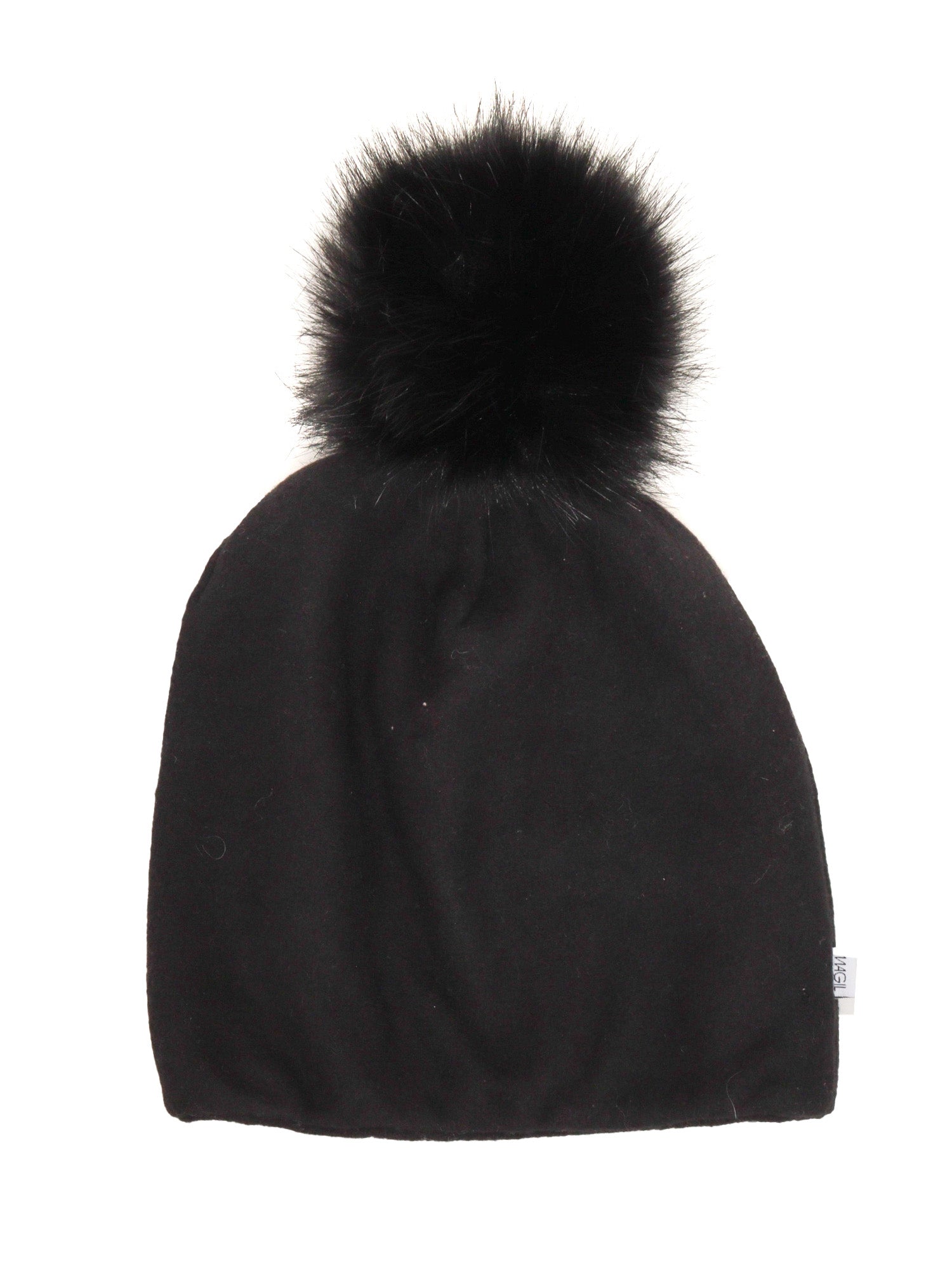Pom Pon Milano Stitching Hat Black