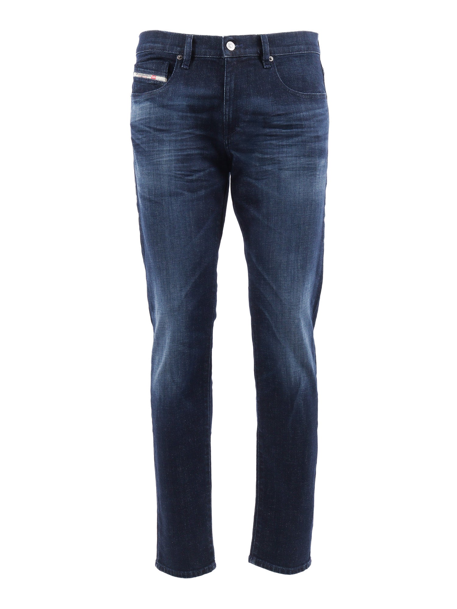 5 pockets Blue Cotton Elastane Jean