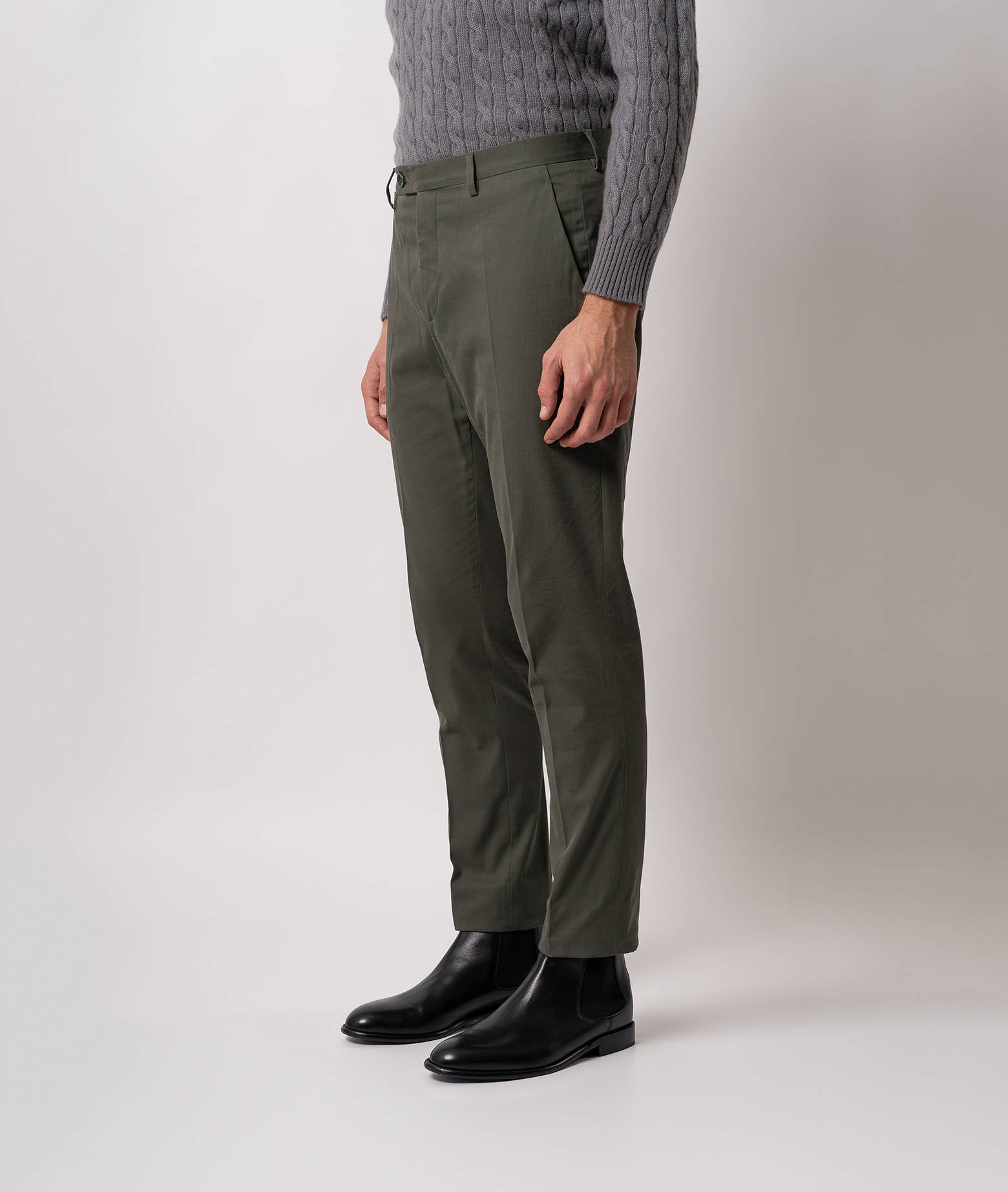 Cotton Chino Gstaad Ivory Sportswear Trousers