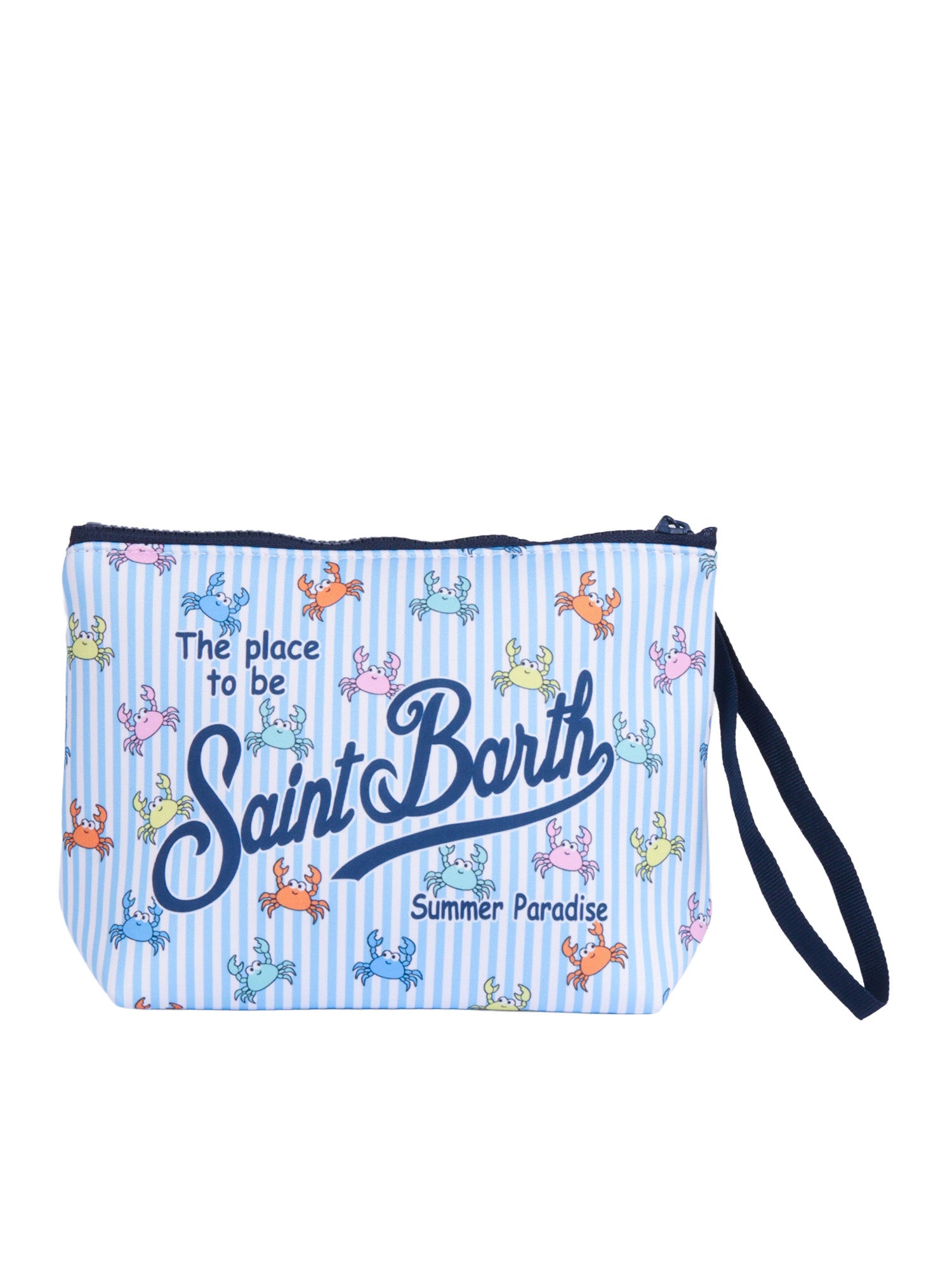 Aline-Pinchy Multi Stripes 30 Light Blue Sbr Polyester Handbag