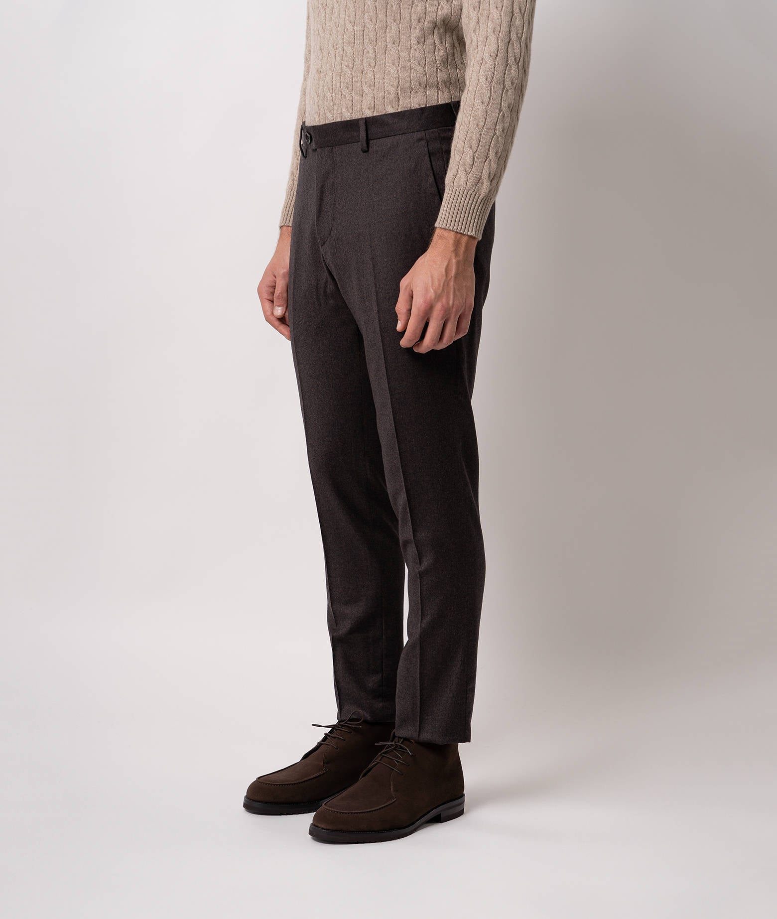 Wool Trousers Courchevel Brown Sportswear