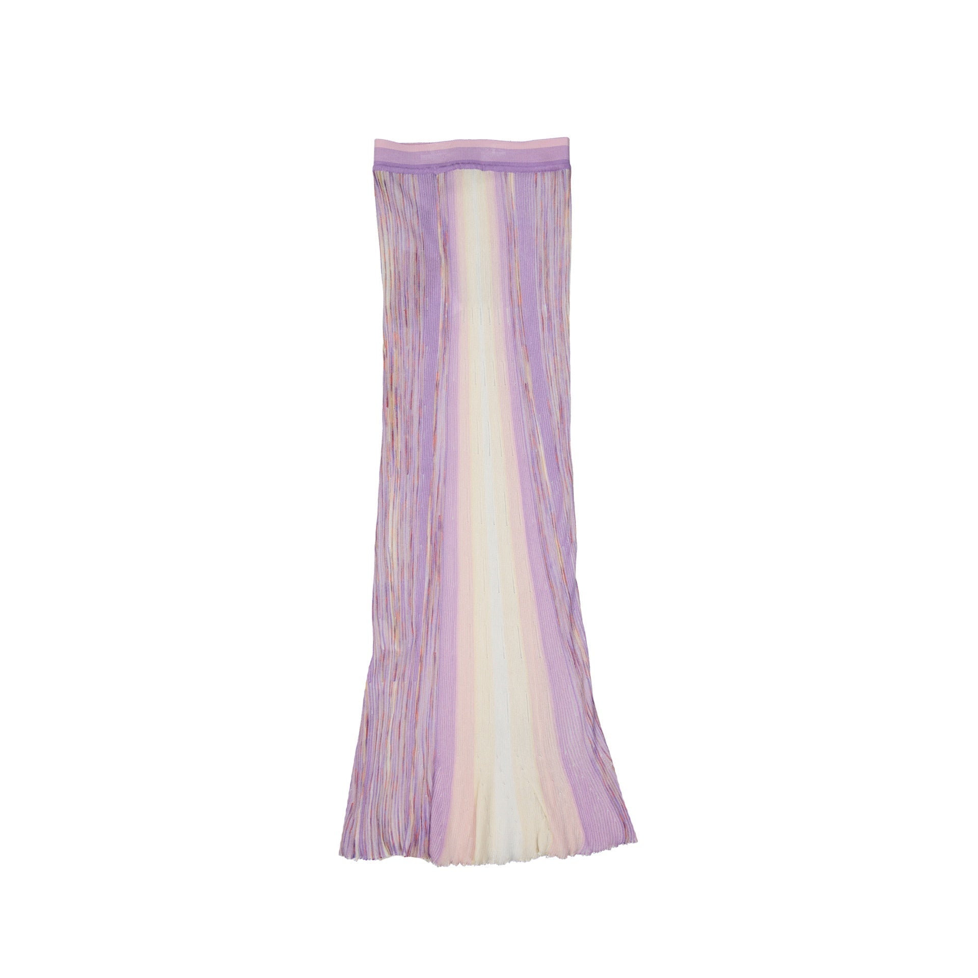 Missoni Elastic Maxi Skirt Lilac Cotton Polyamide Viscose