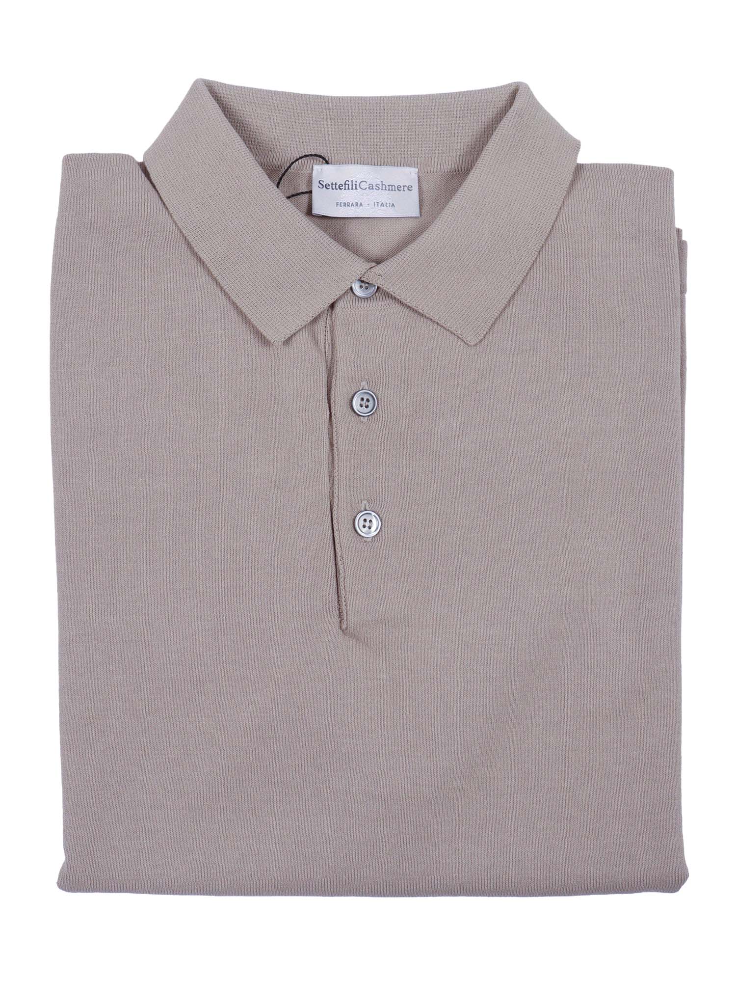 Short-Sleeved Polo Shirt With Tubular Hem And Side Slits Grey Cotton M/c