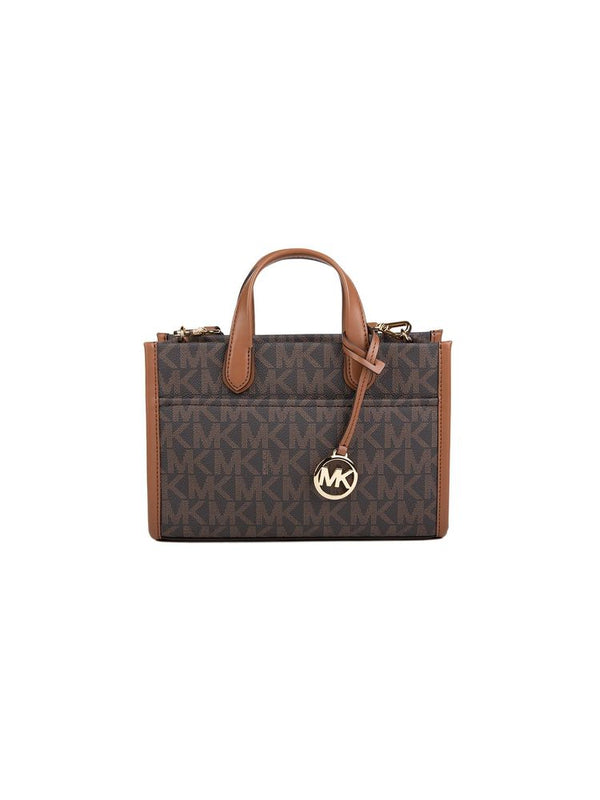 Michael Kors Tote Bag Brown-Luggage Brown/luggage 89.coated Canvas / Tote-bags