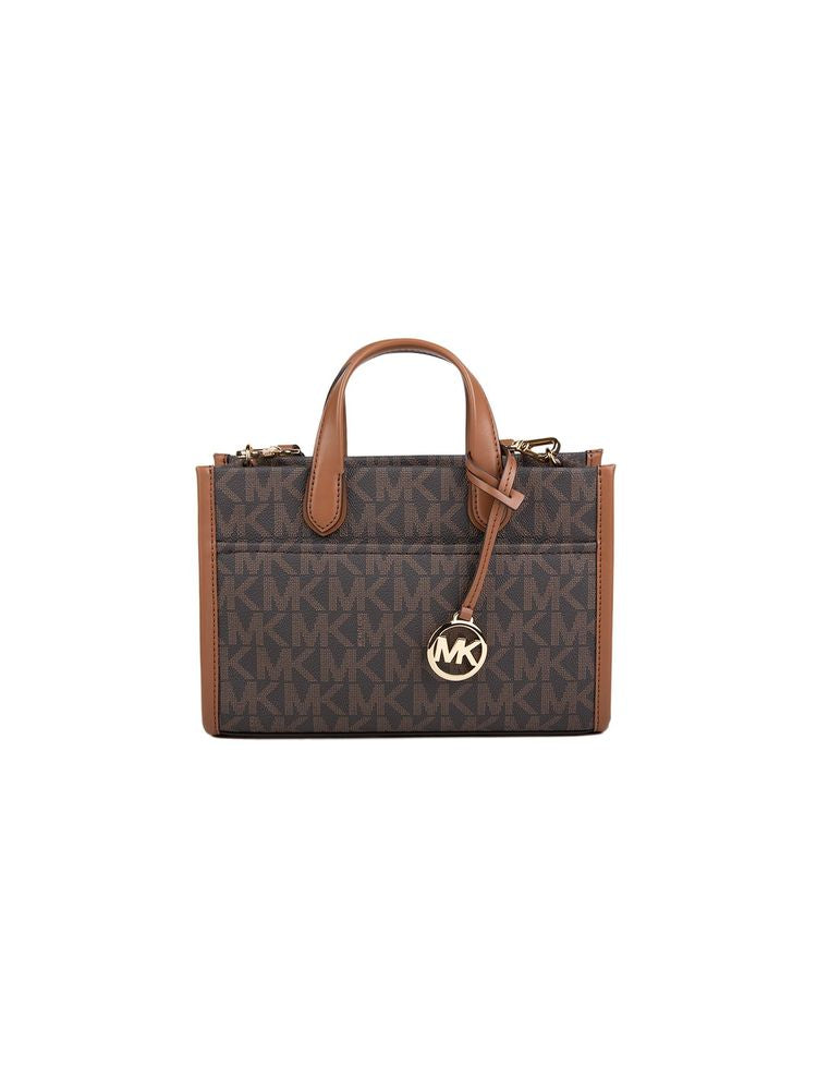 Michael Kors Tote Bag Brown-Luggage Brown/luggage 89.coated Canvas / Tote-bags
