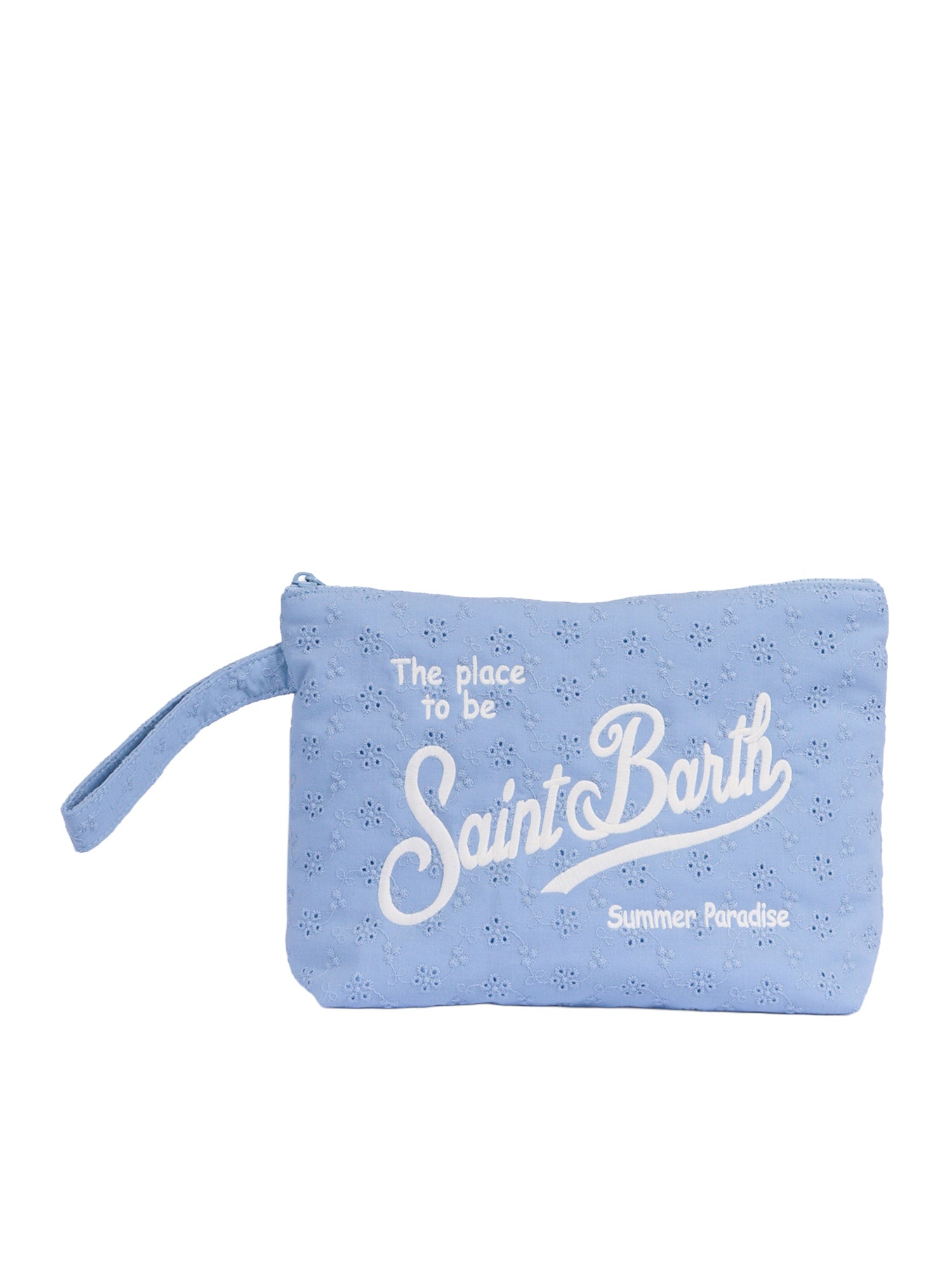 Aline Sangallo L-Cotton Mini Flowers Embry 36 Emb Light Blue Handbag