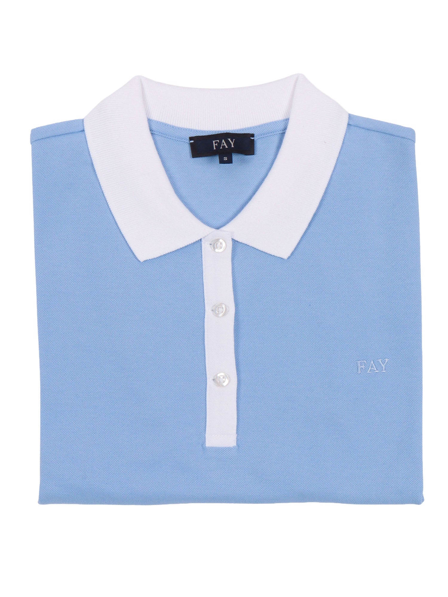 POLO Light Blue Cotton Elastane Shirt