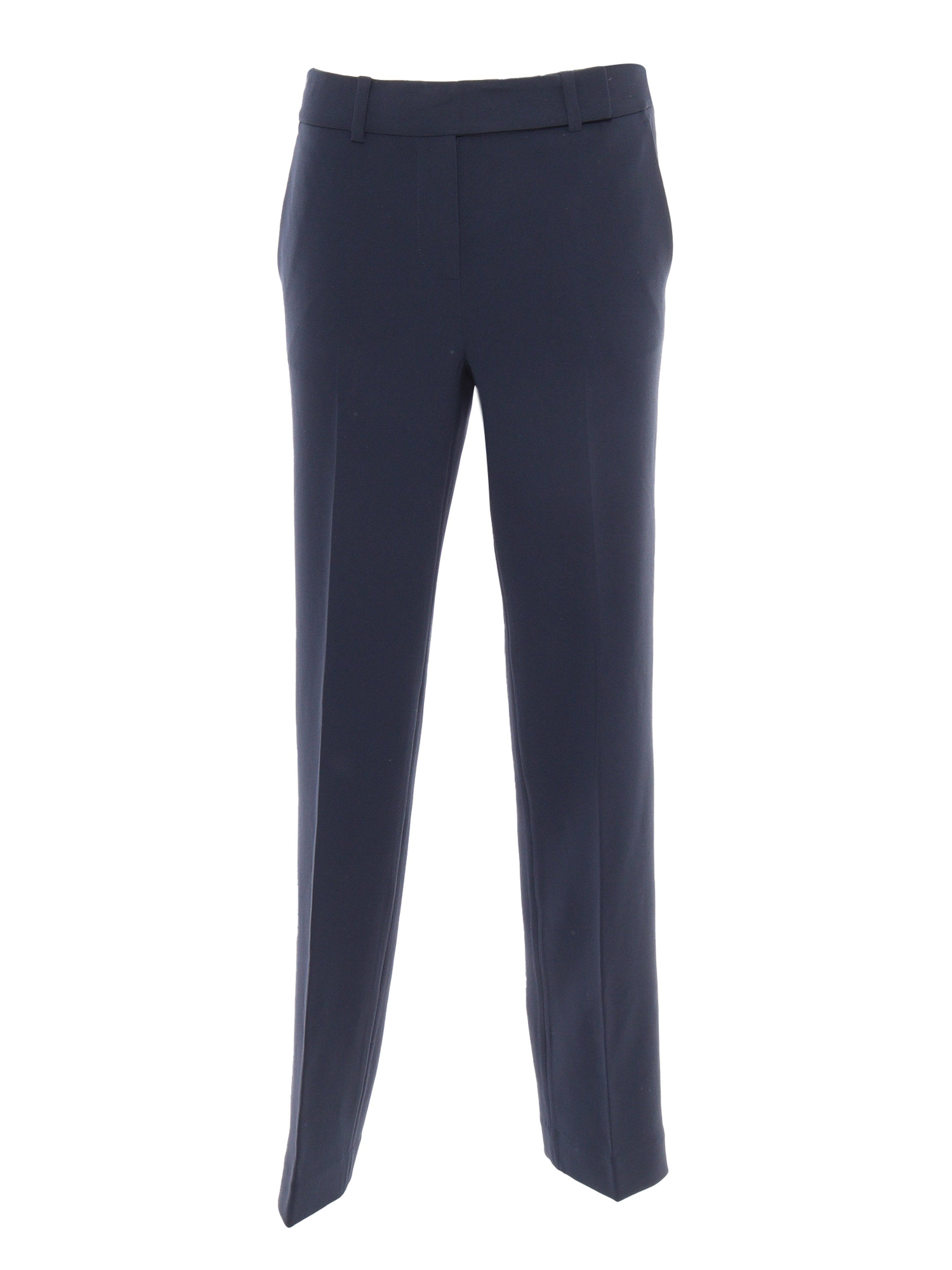 Pantaloni Straight Blue Triacetate Polyester Pant